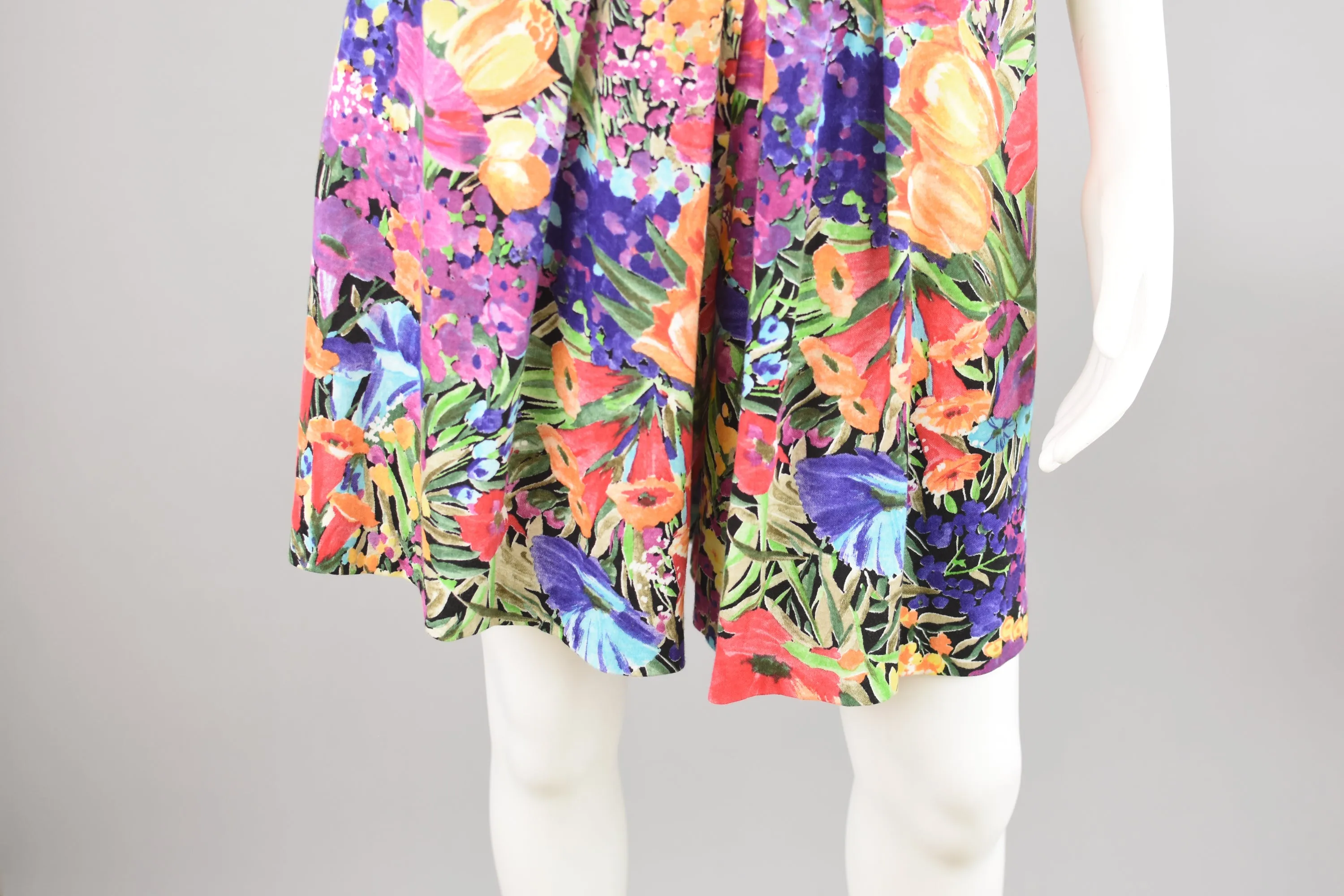 80s Talbots Floral Wide Leg Shorts, Women's Medium