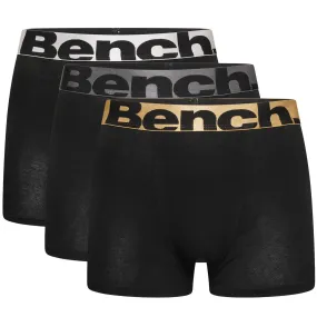 Bench Mens Tizzard 3 Pack Logo Waistband Boxer Shorts