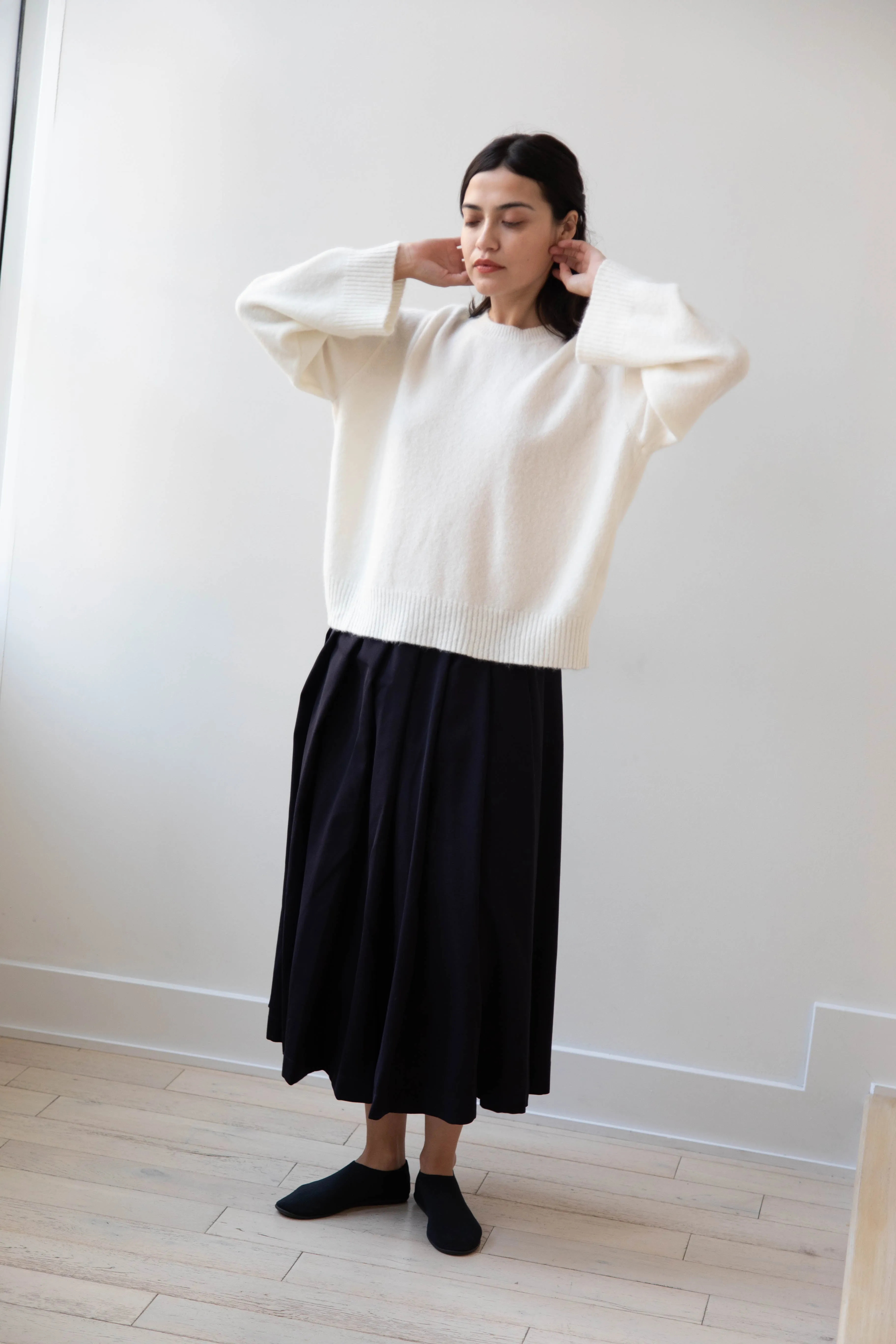 Bergfabel | Matilde Skirt in Navy Wool