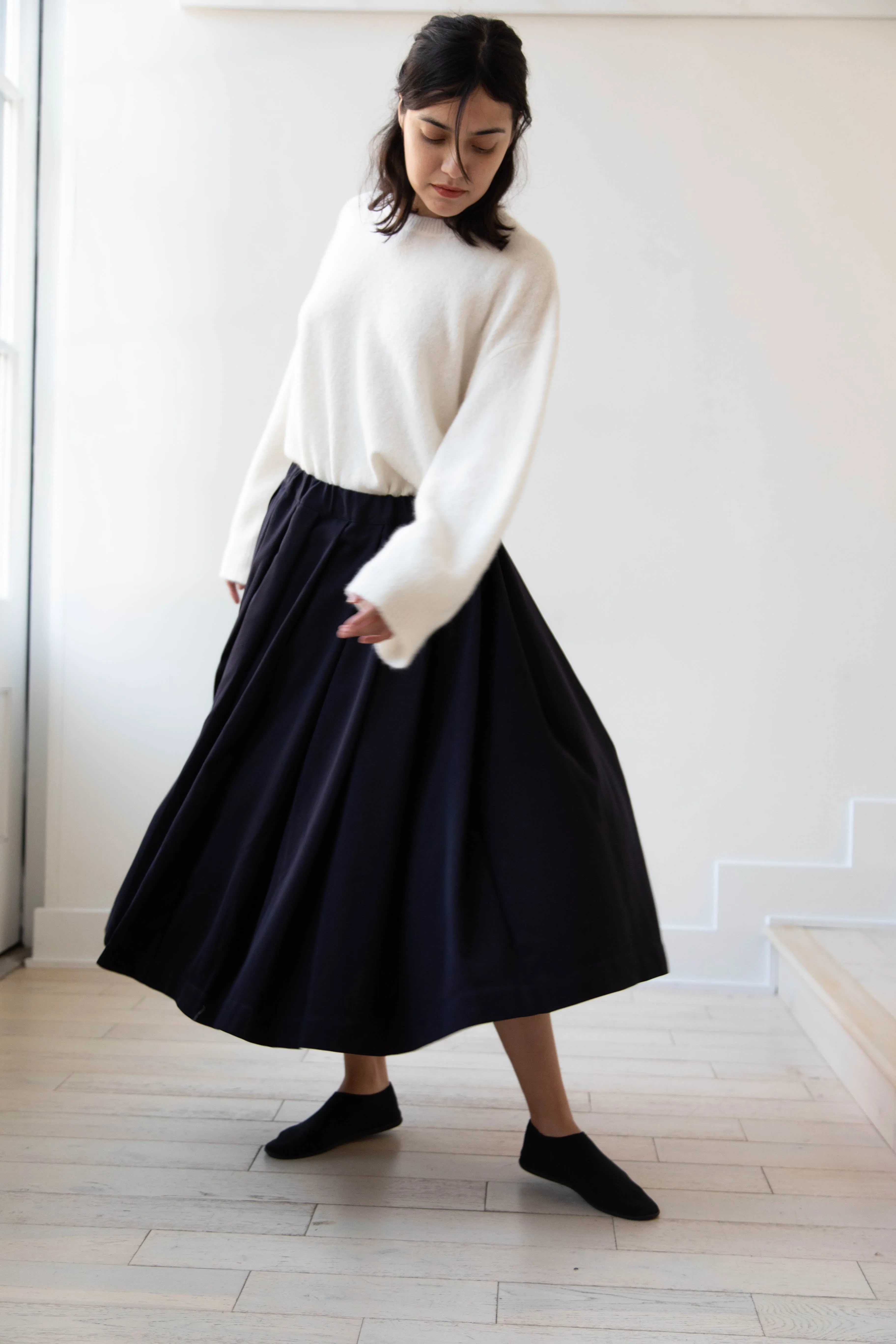 Bergfabel | Matilde Skirt in Navy Wool