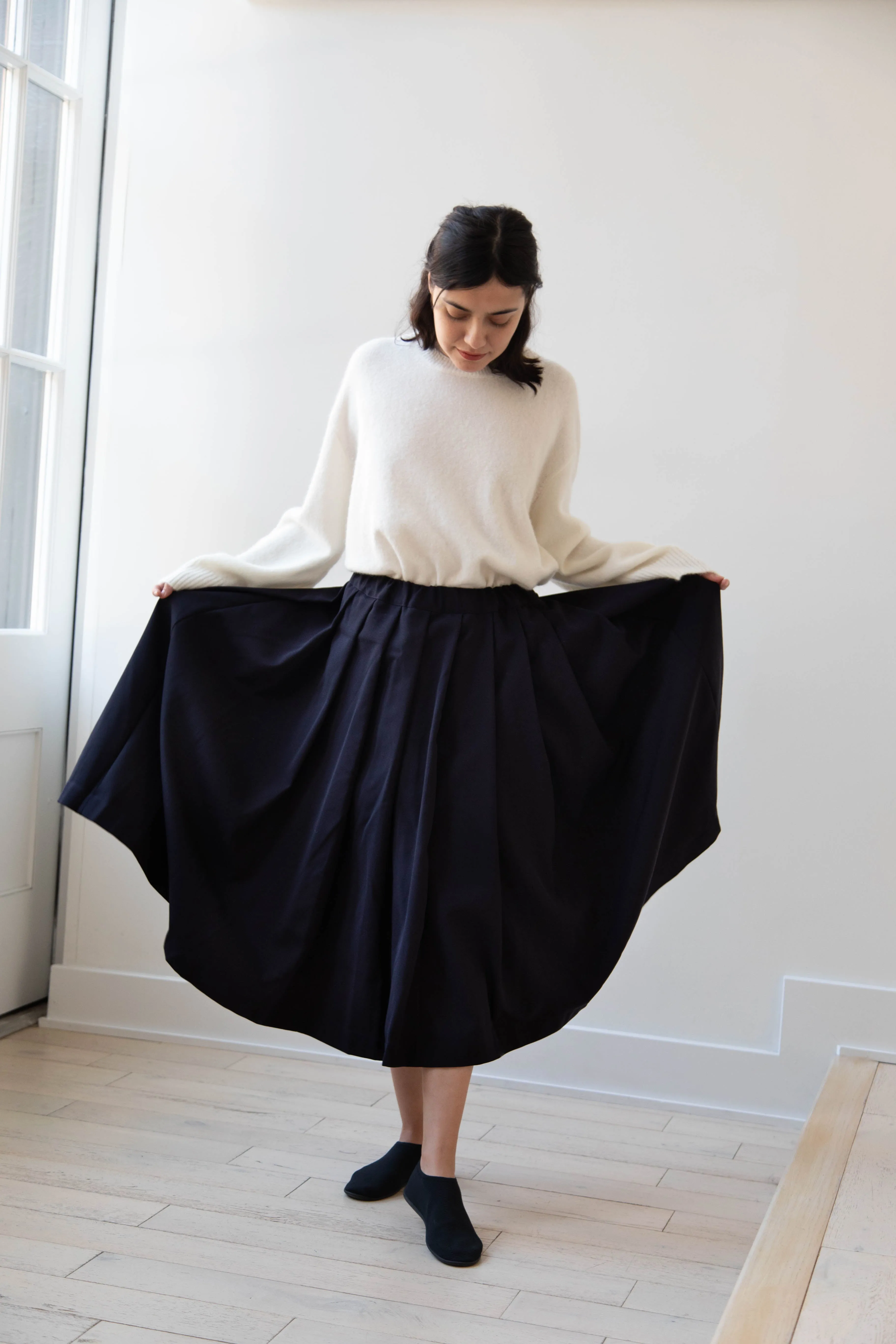 Bergfabel | Matilde Skirt in Navy Wool