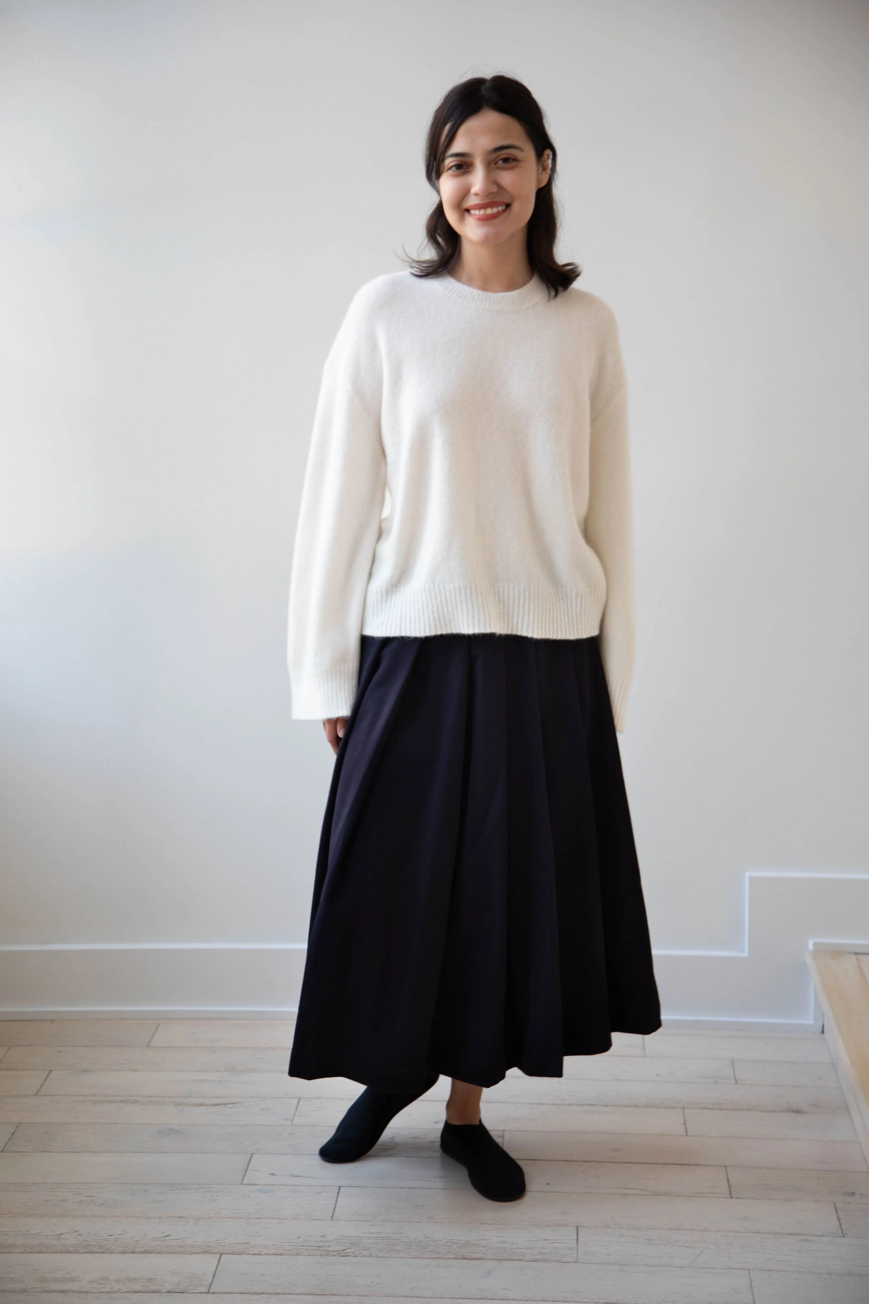 Bergfabel | Matilde Skirt in Navy Wool