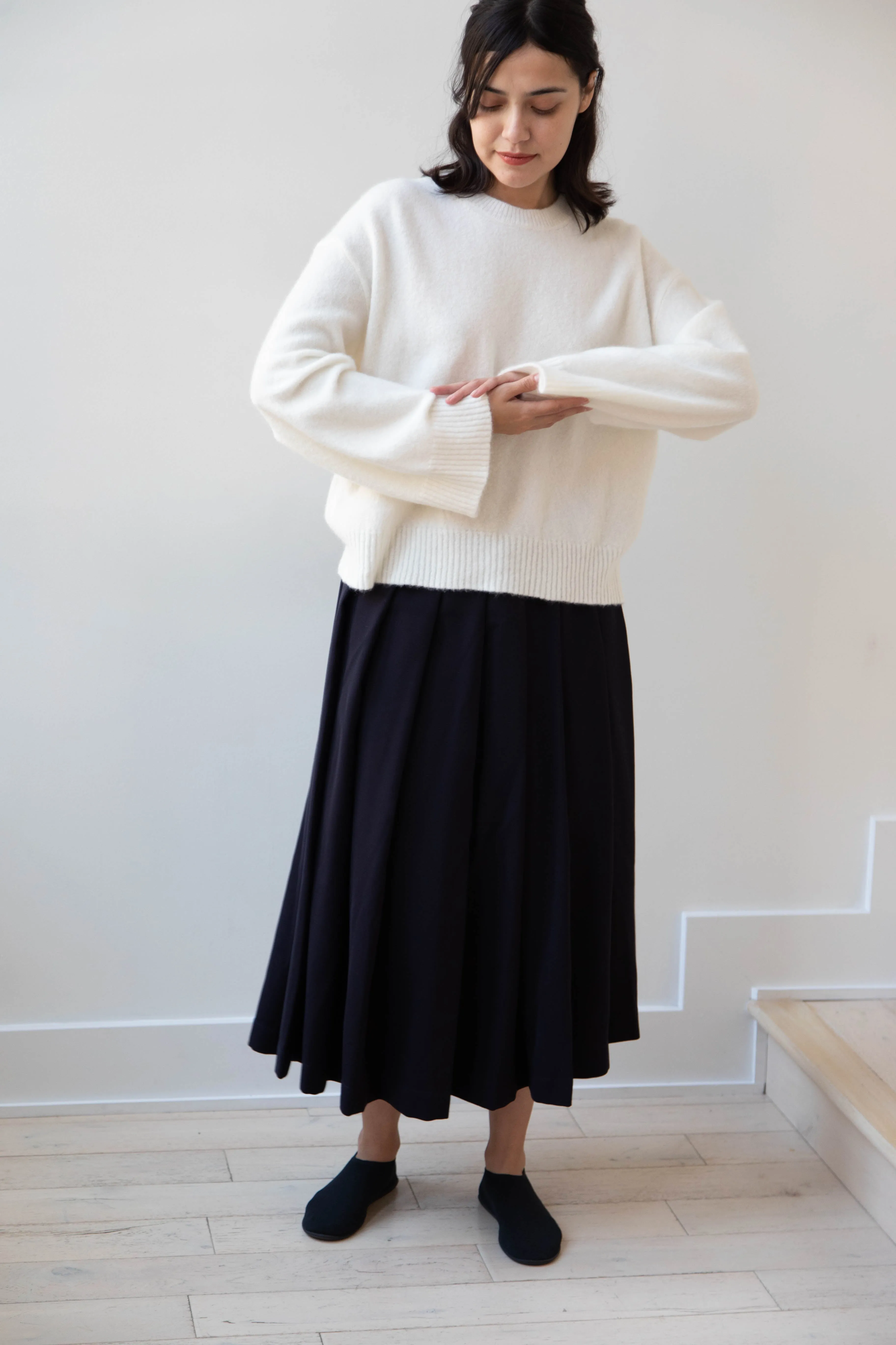 Bergfabel | Matilde Skirt in Navy Wool