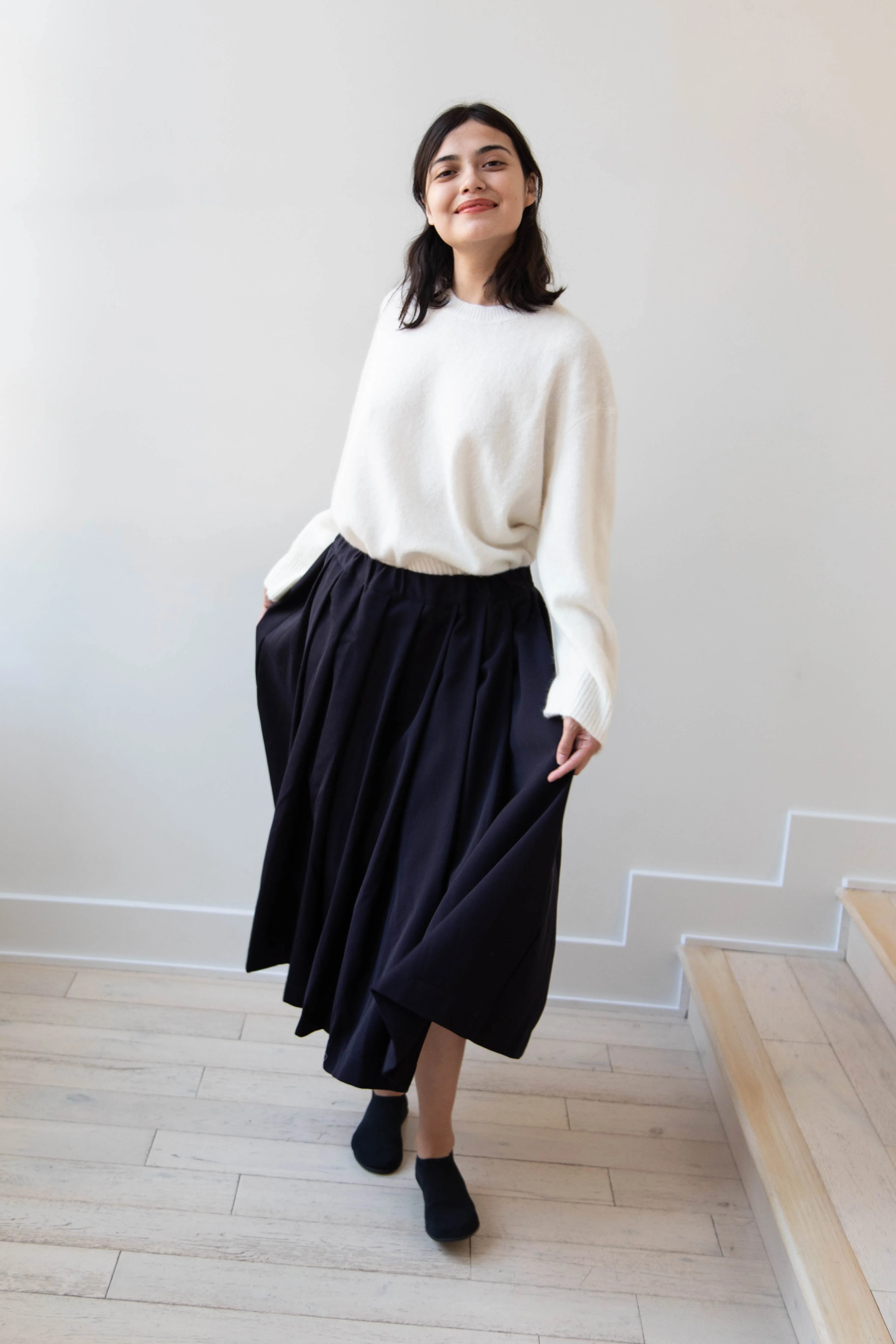Bergfabel | Matilde Skirt in Navy Wool