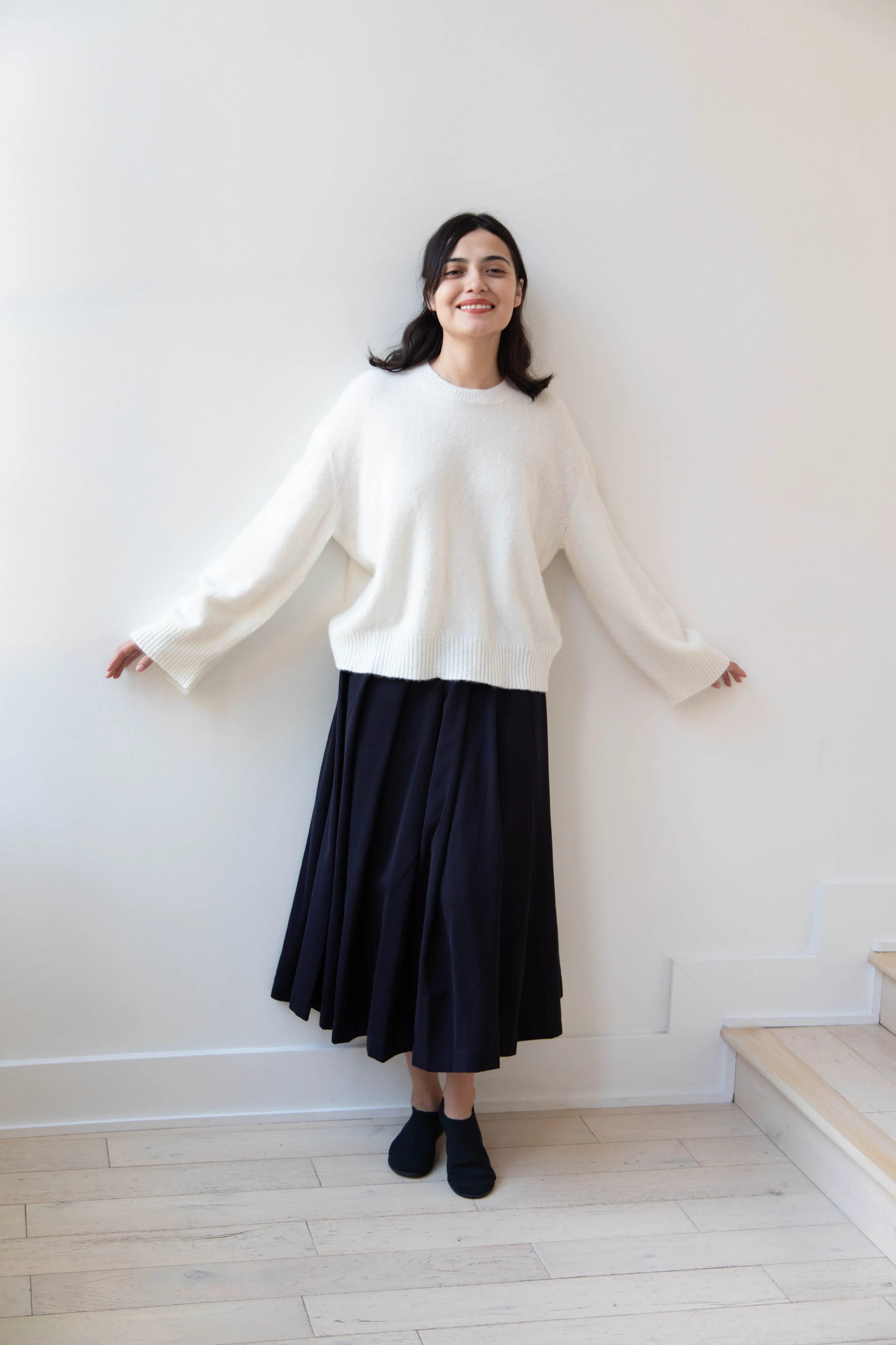 Bergfabel | Matilde Skirt in Navy Wool