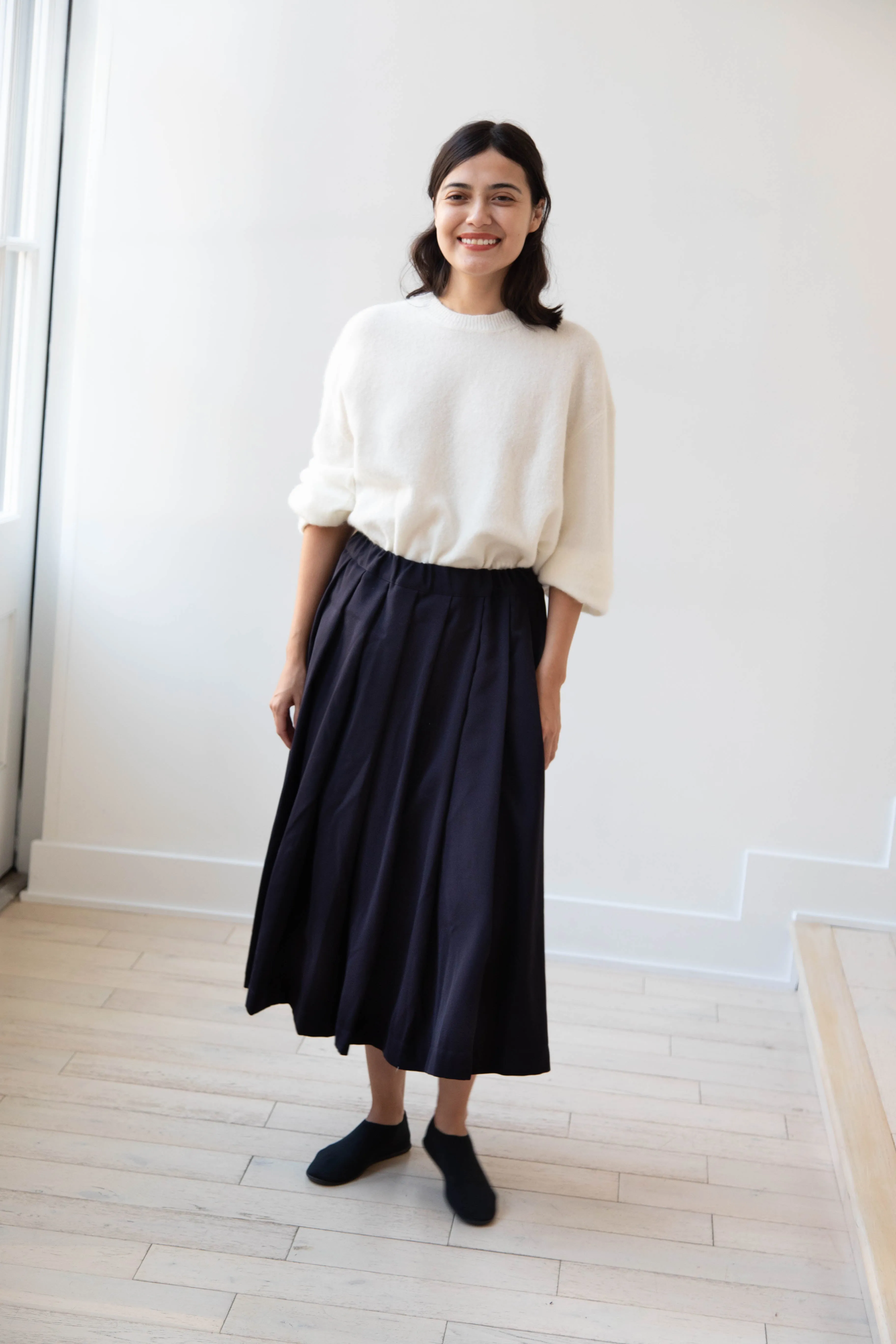 Bergfabel | Matilde Skirt in Navy Wool