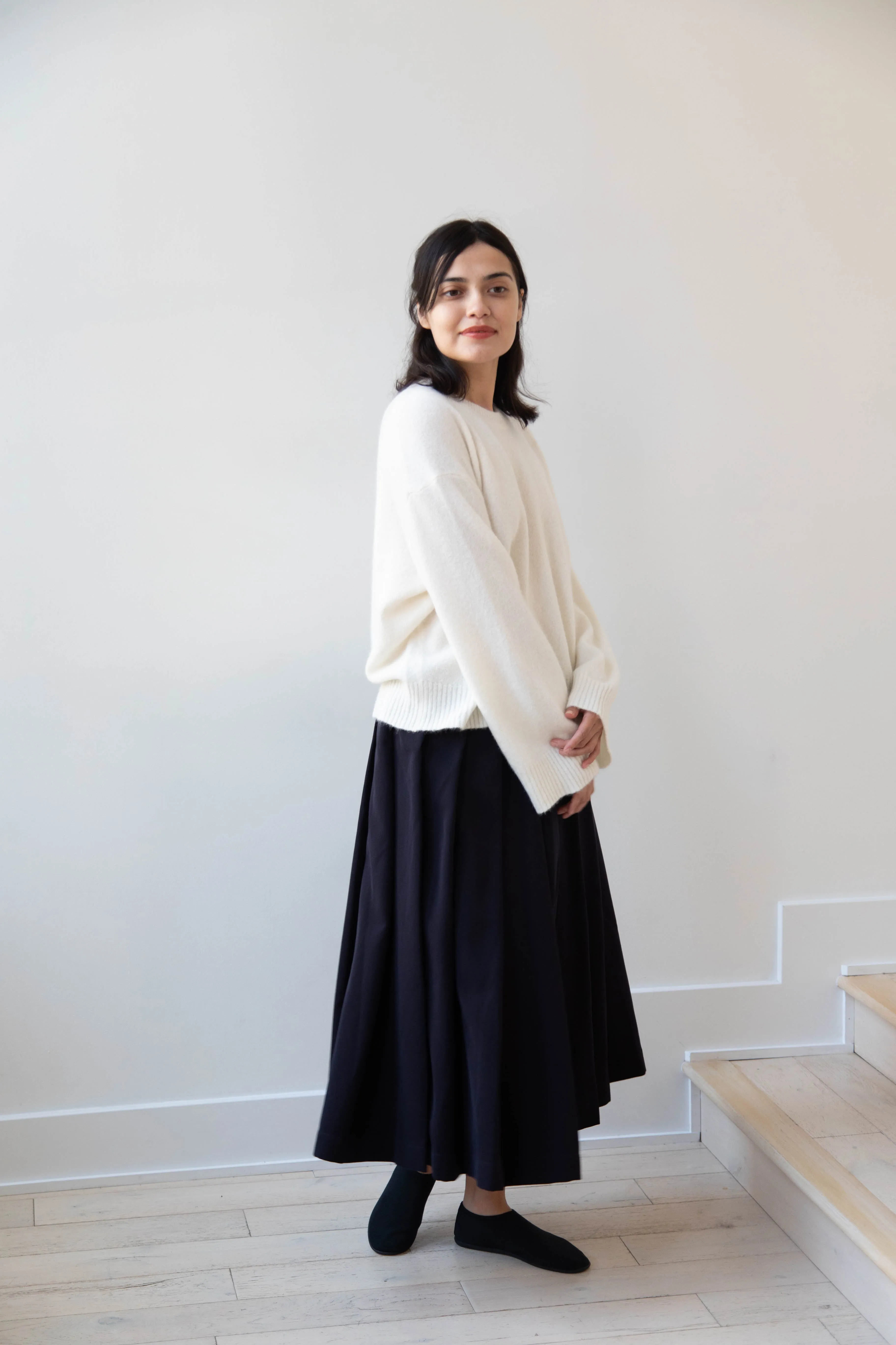 Bergfabel | Matilde Skirt in Navy Wool