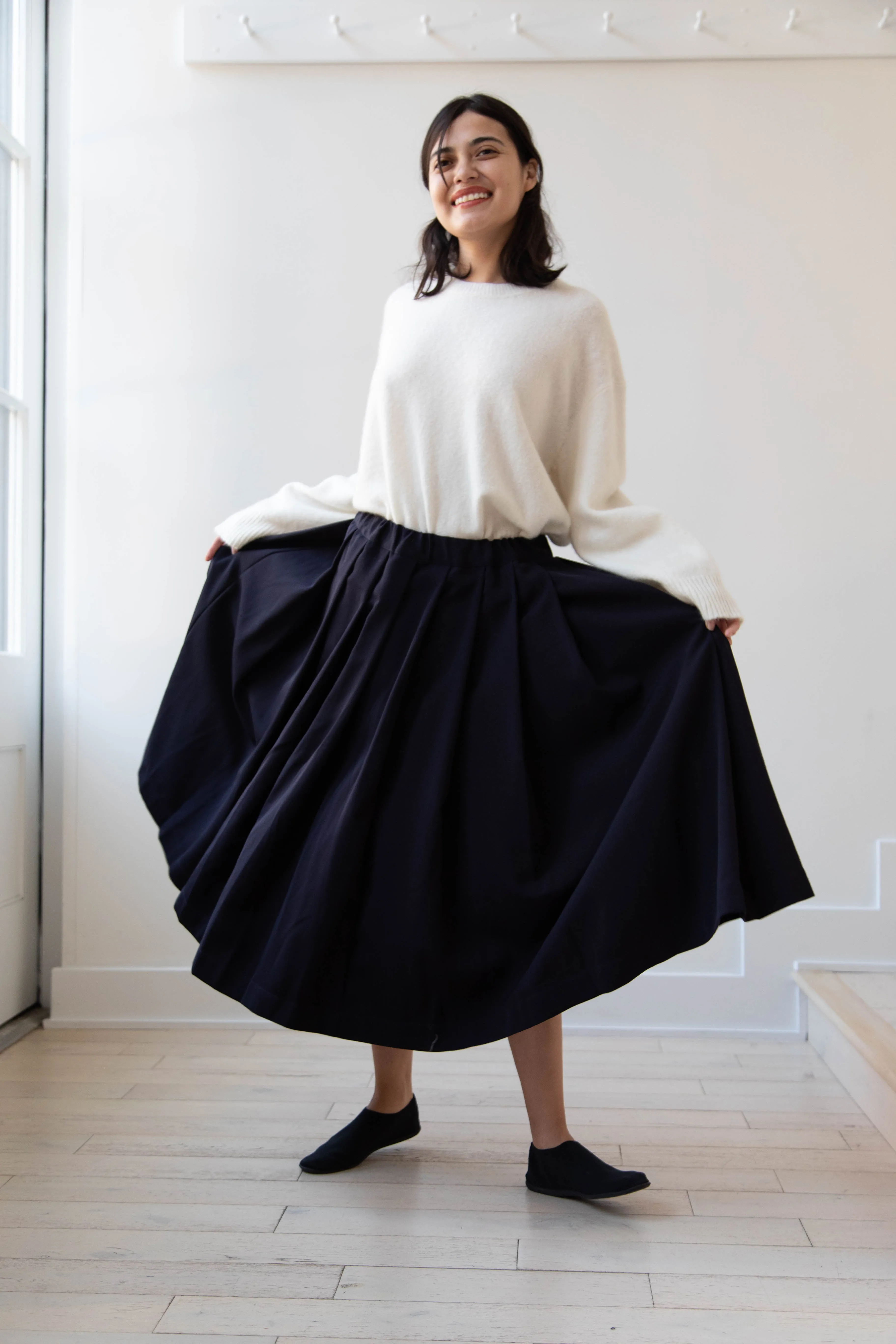 Bergfabel | Matilde Skirt in Navy Wool