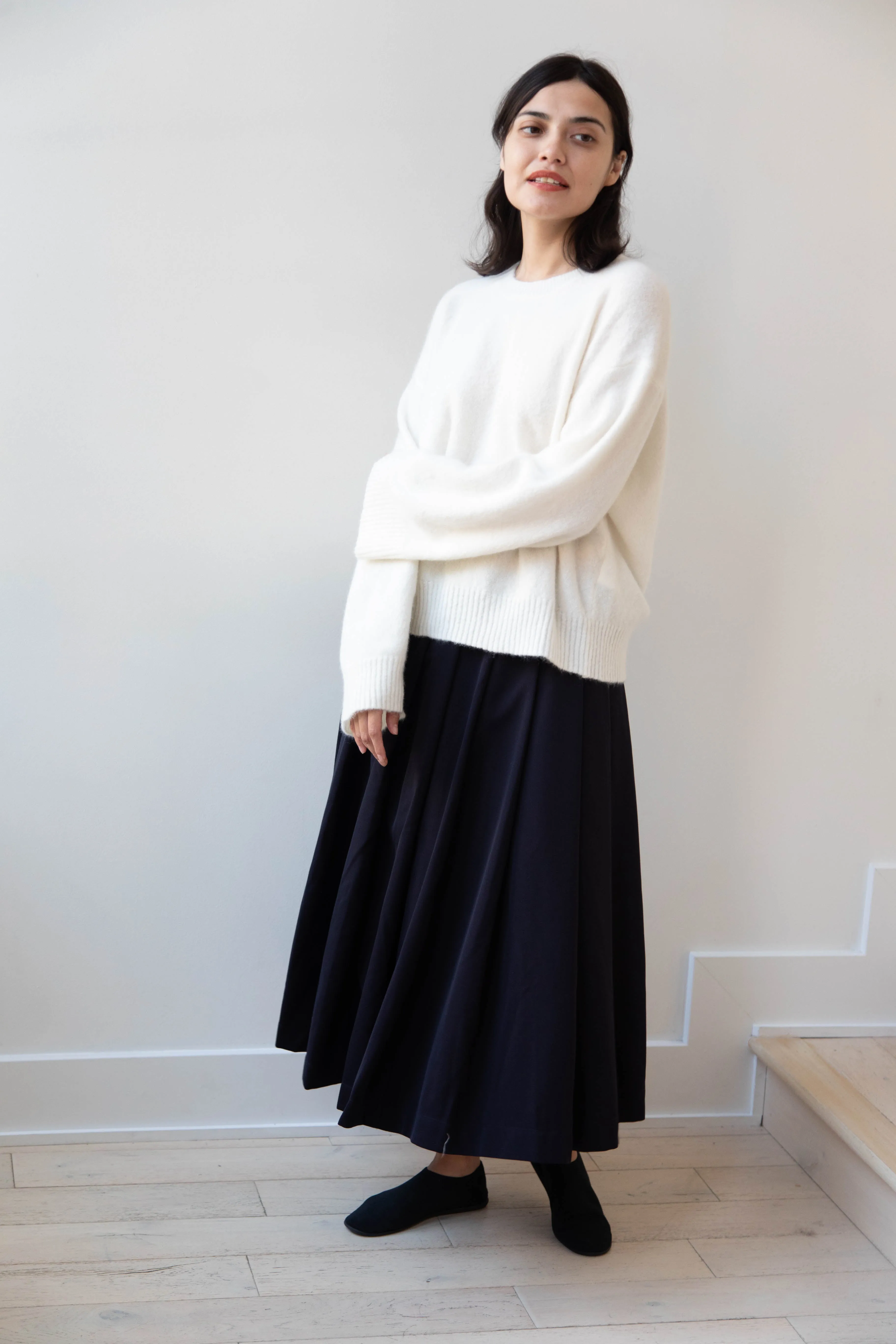 Bergfabel | Matilde Skirt in Navy Wool