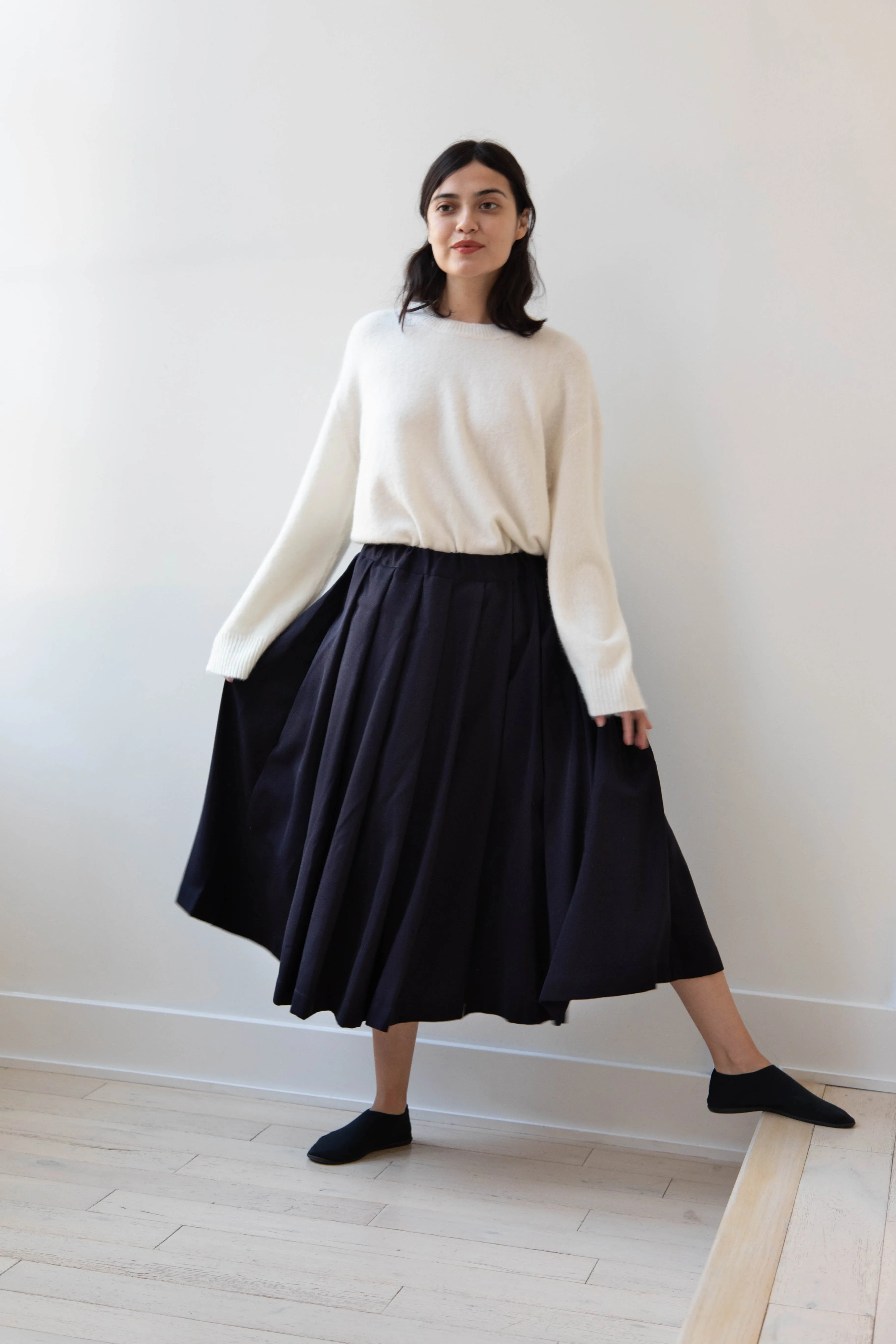 Bergfabel | Matilde Skirt in Navy Wool
