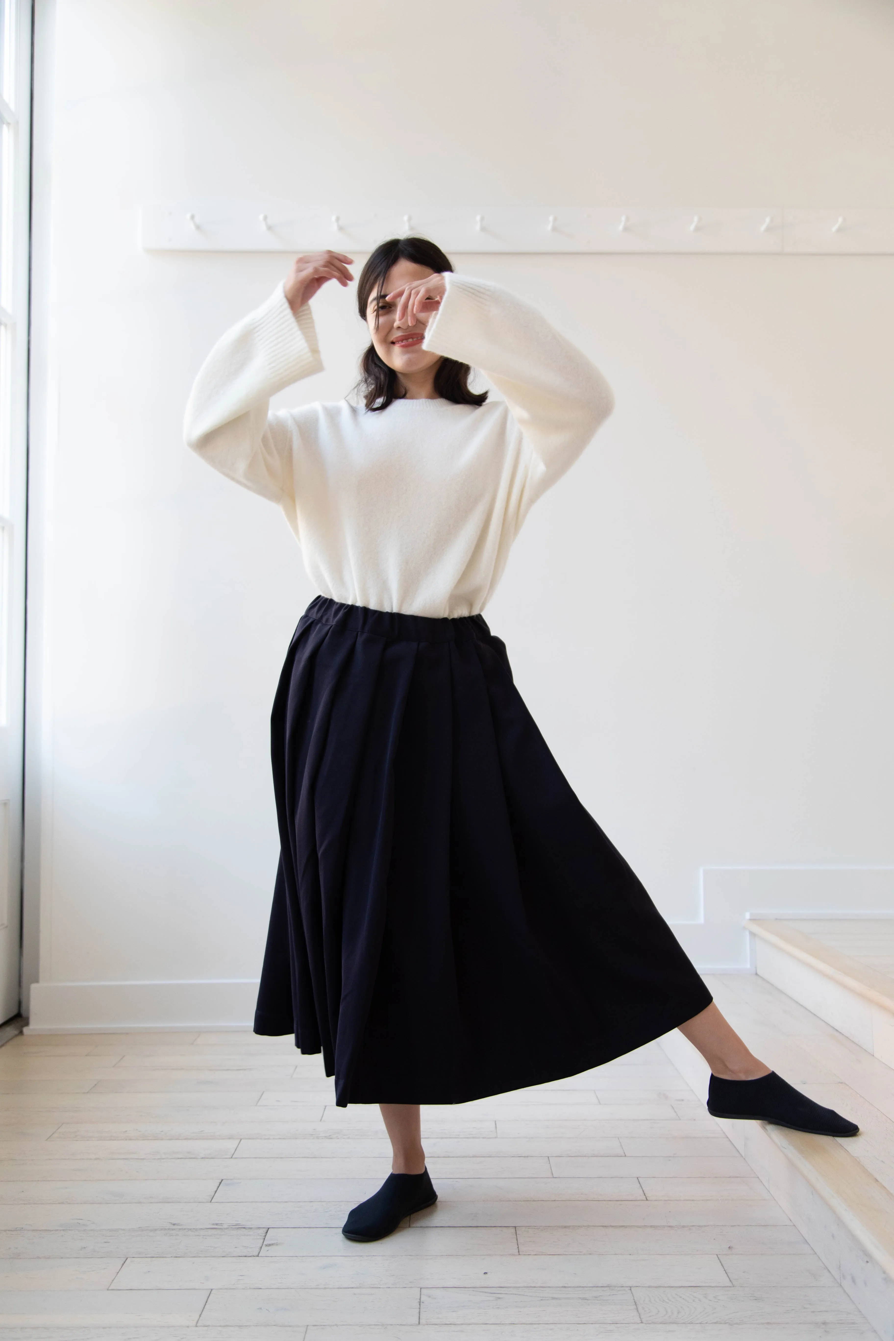 Bergfabel | Matilde Skirt in Navy Wool