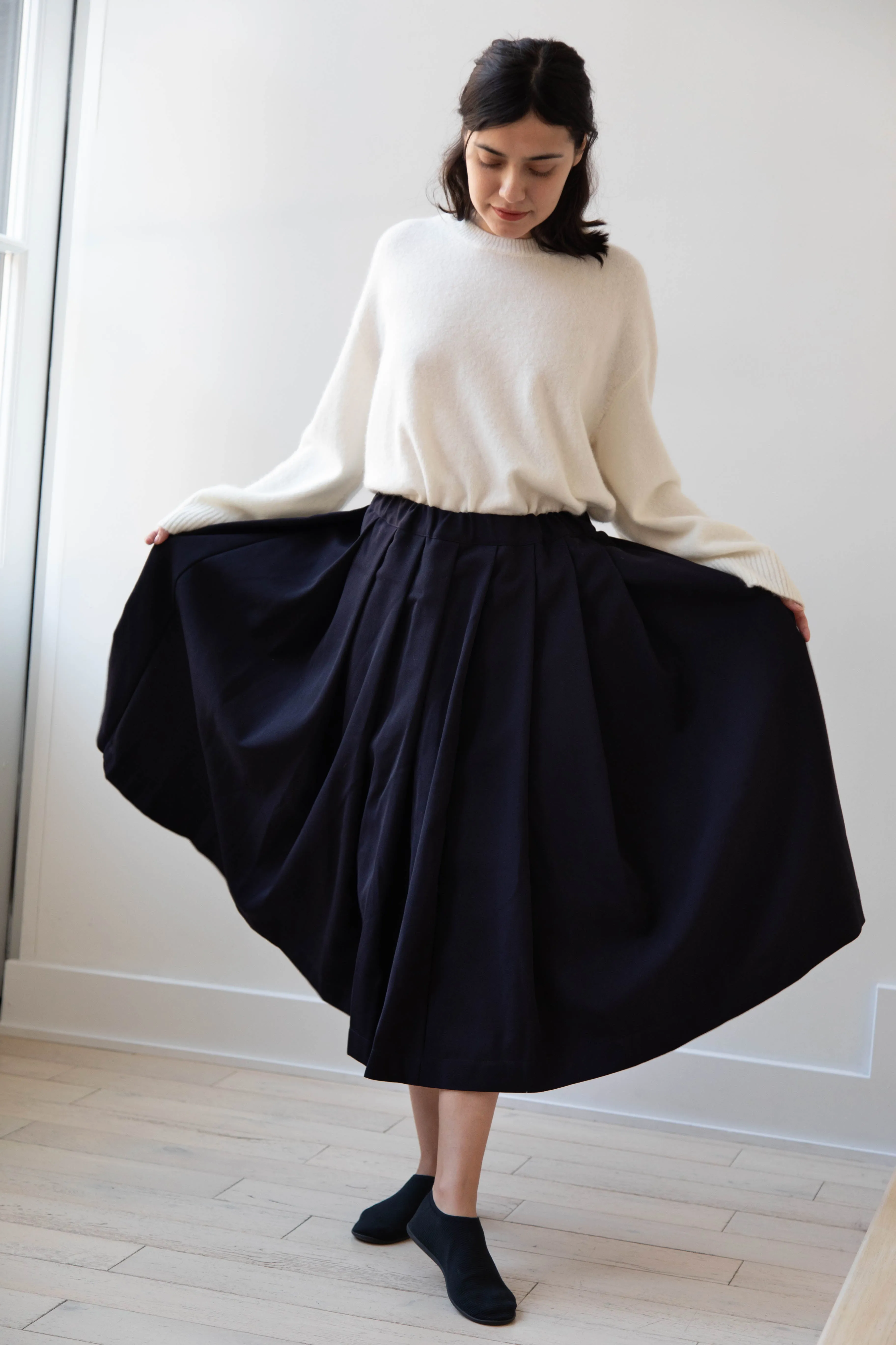 Bergfabel | Matilde Skirt in Navy Wool