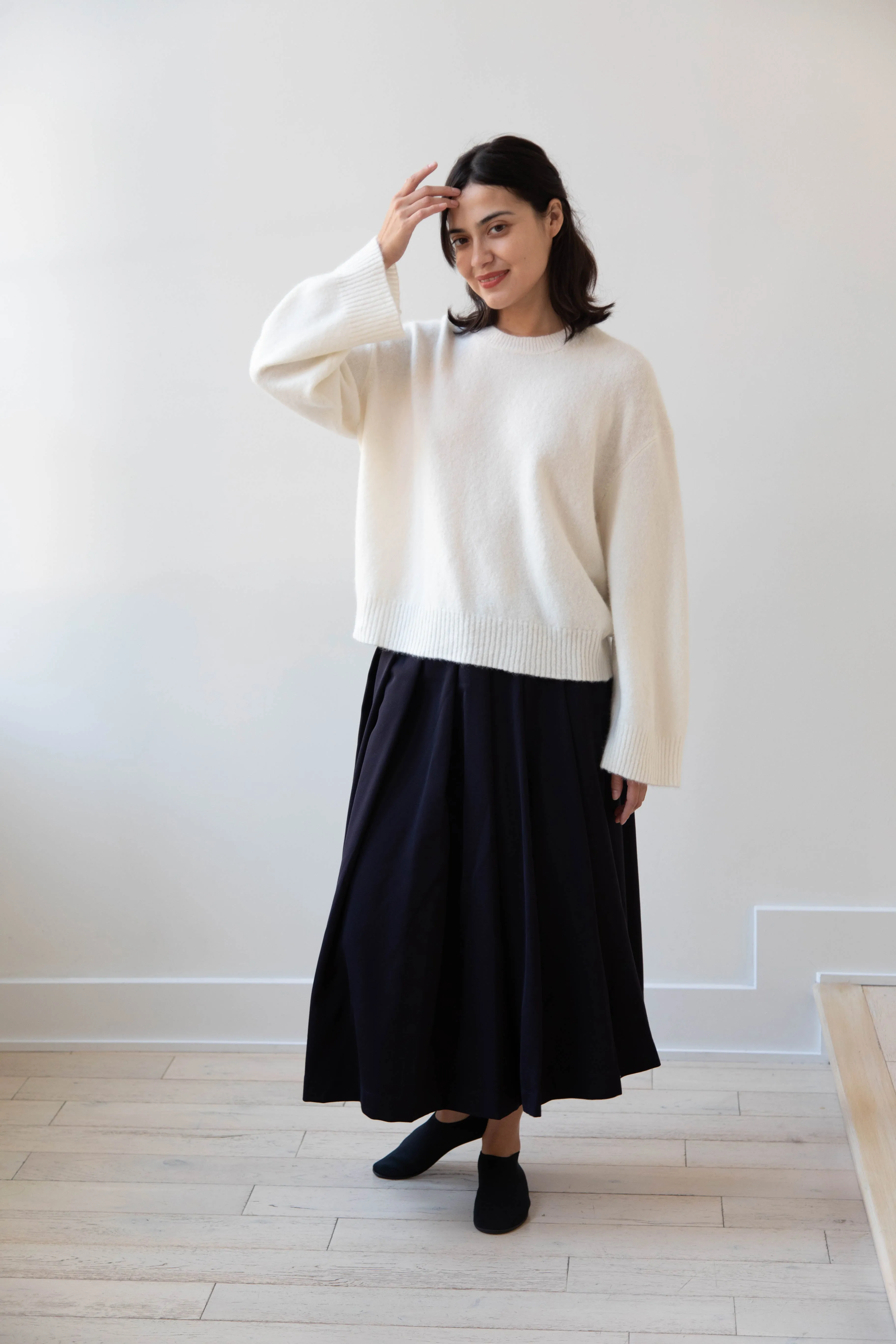 Bergfabel | Matilde Skirt in Navy Wool