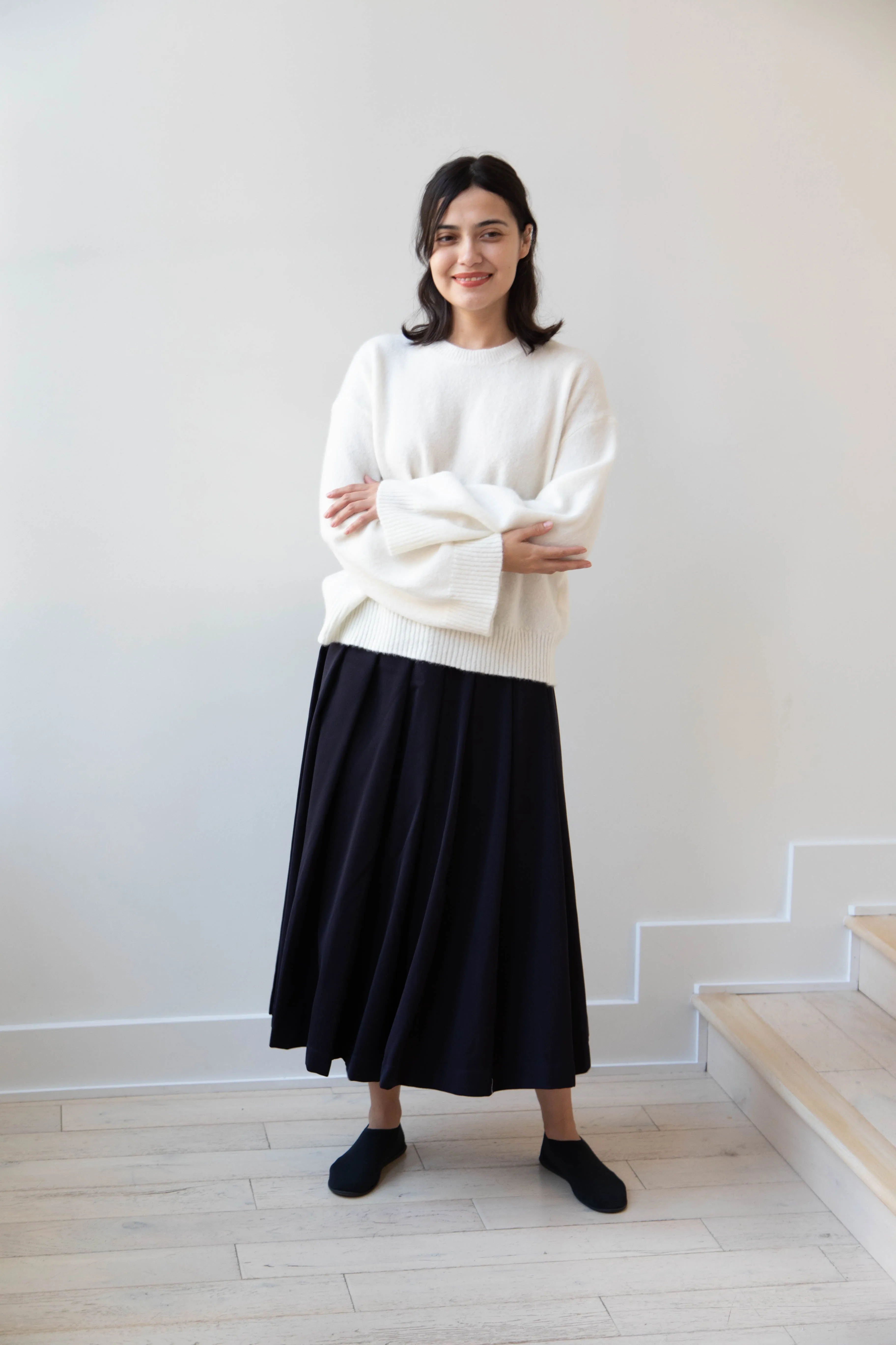 Bergfabel | Matilde Skirt in Navy Wool