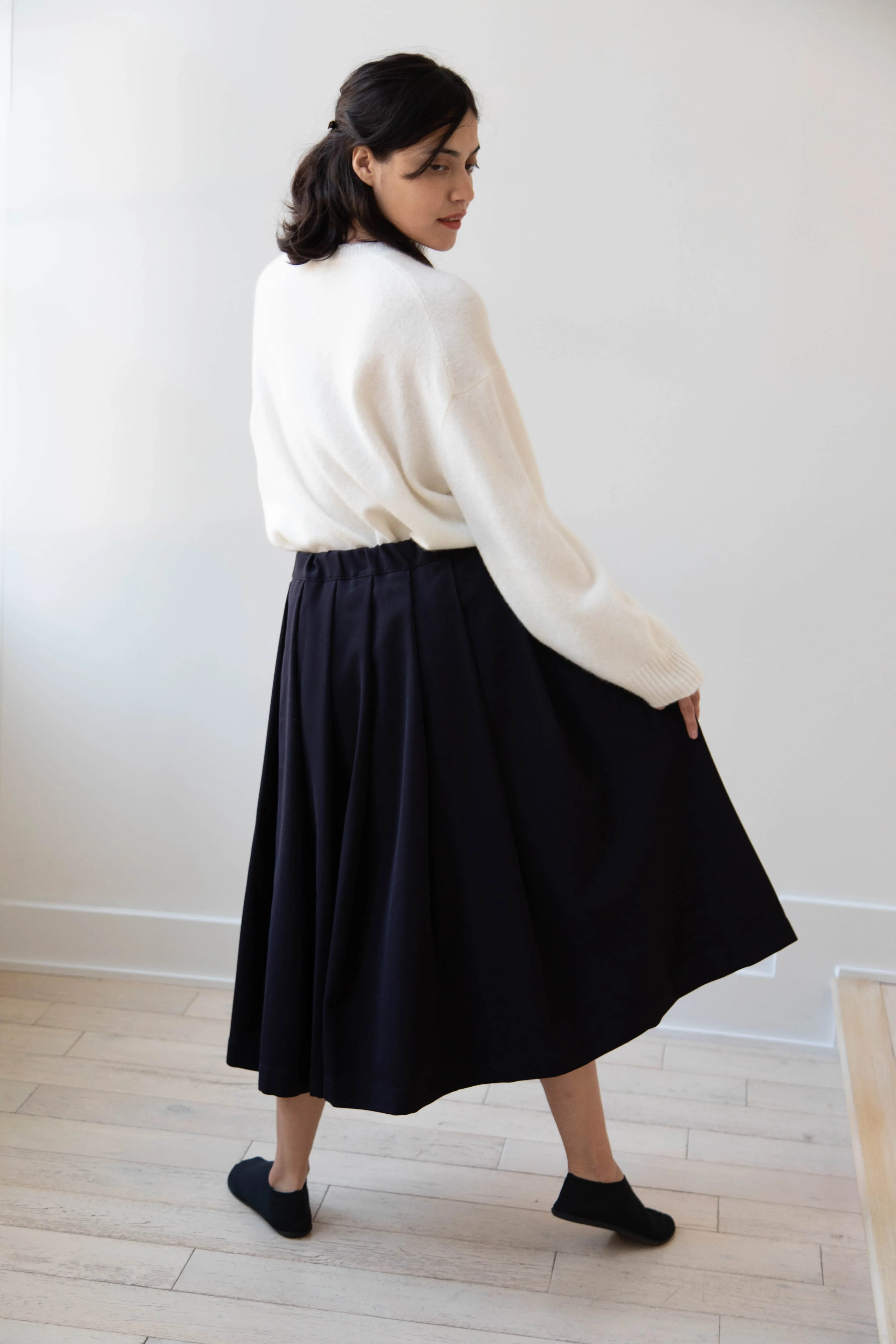 Bergfabel | Matilde Skirt in Navy Wool