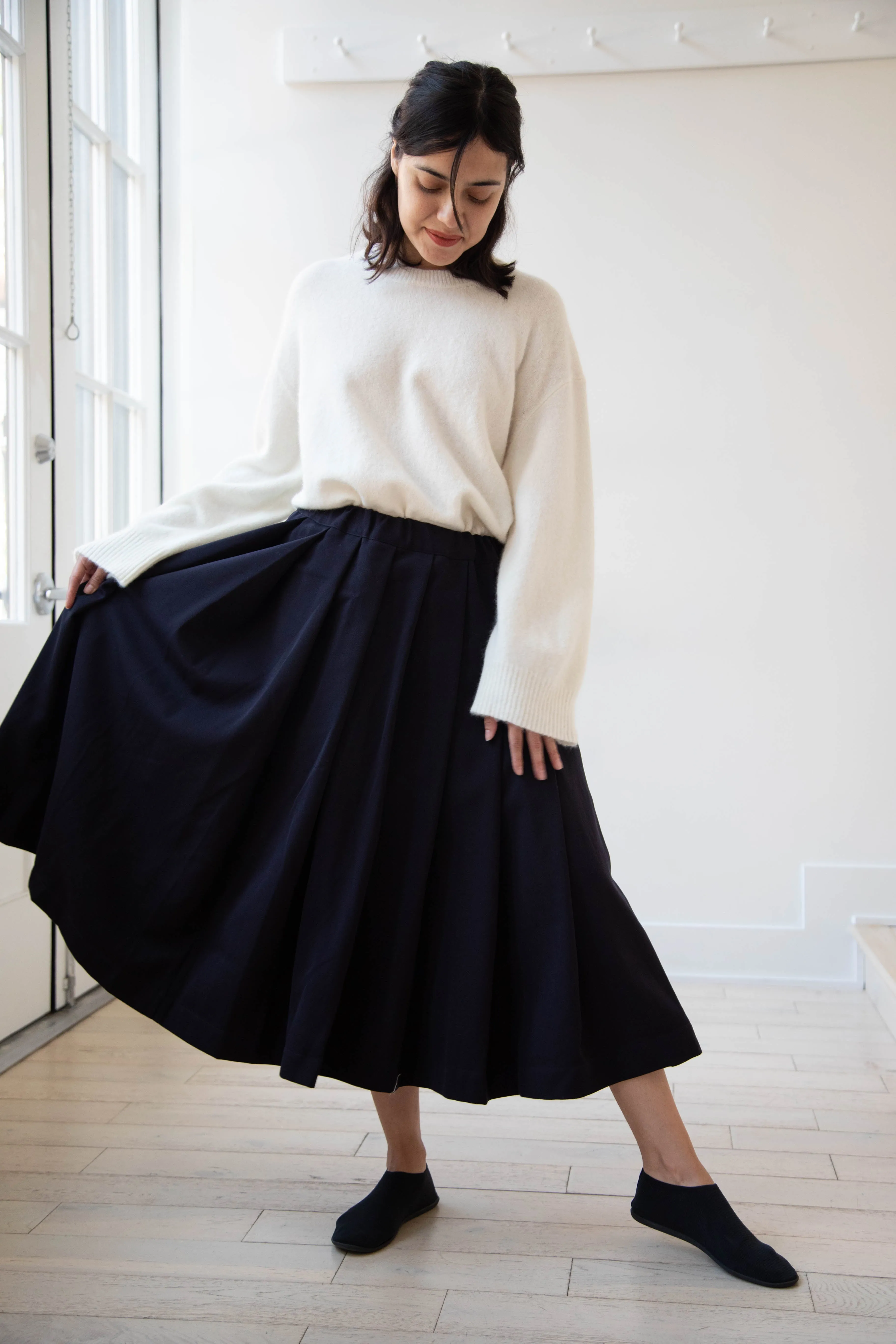 Bergfabel | Matilde Skirt in Navy Wool