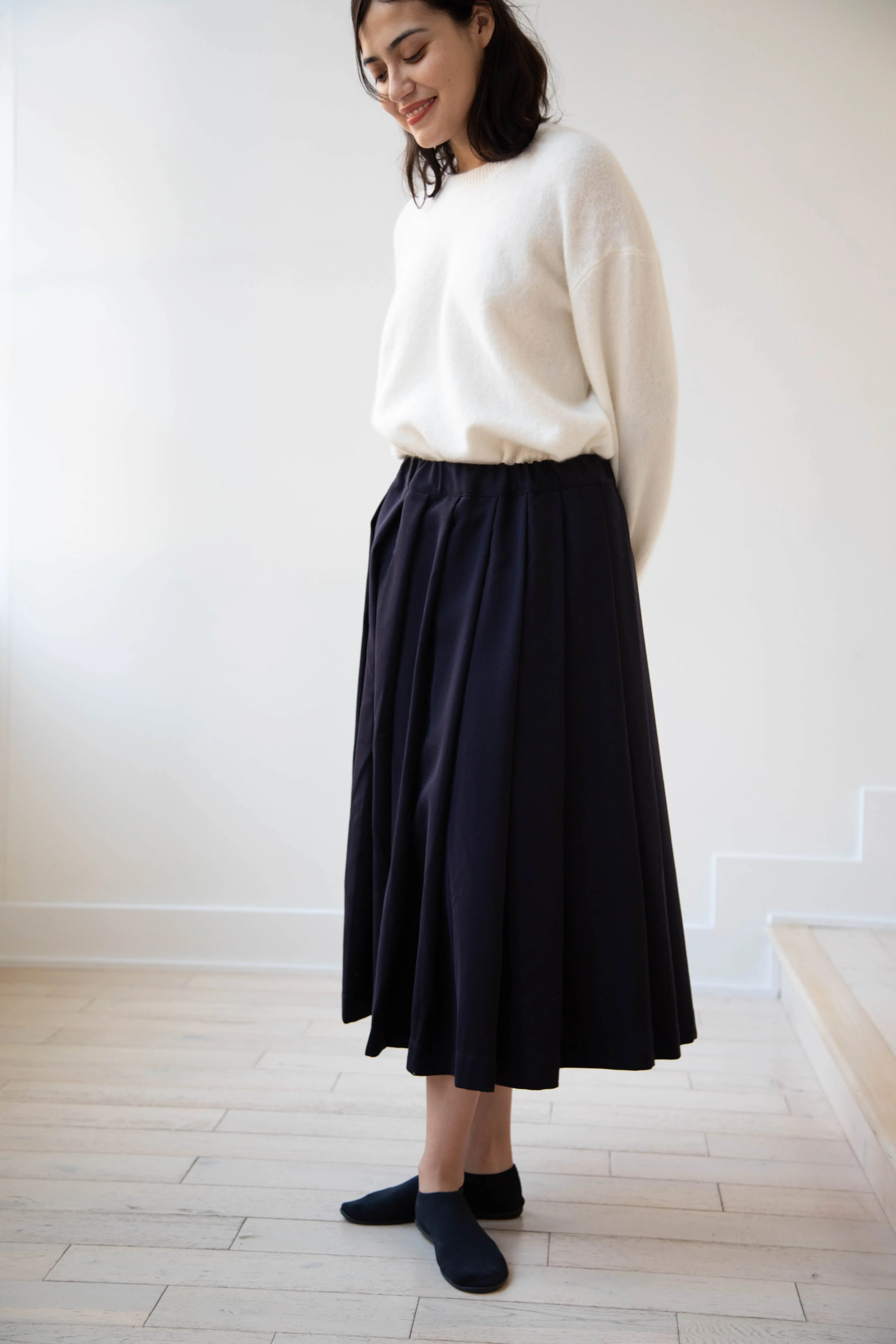 Bergfabel | Matilde Skirt in Navy Wool