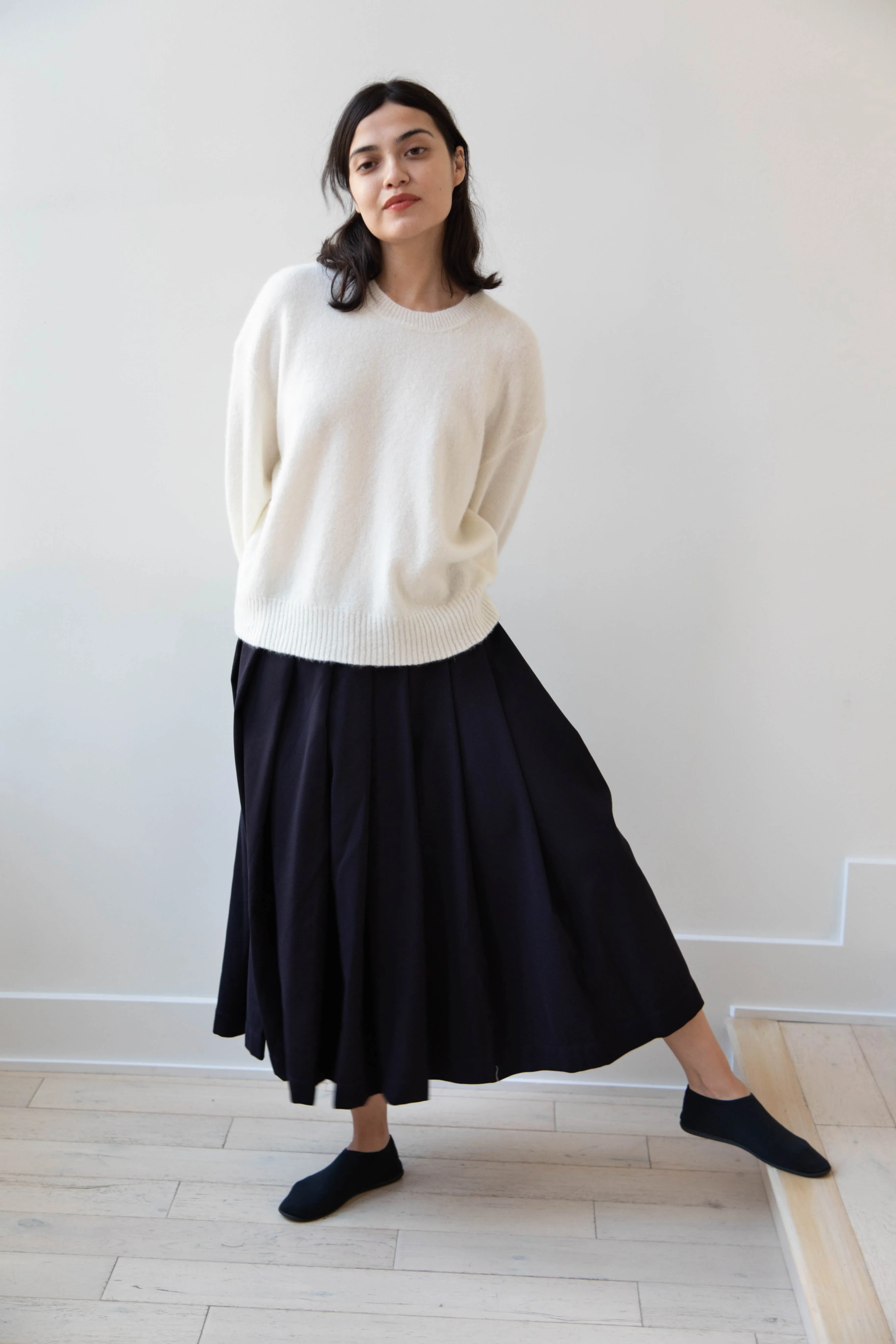 Bergfabel | Matilde Skirt in Navy Wool