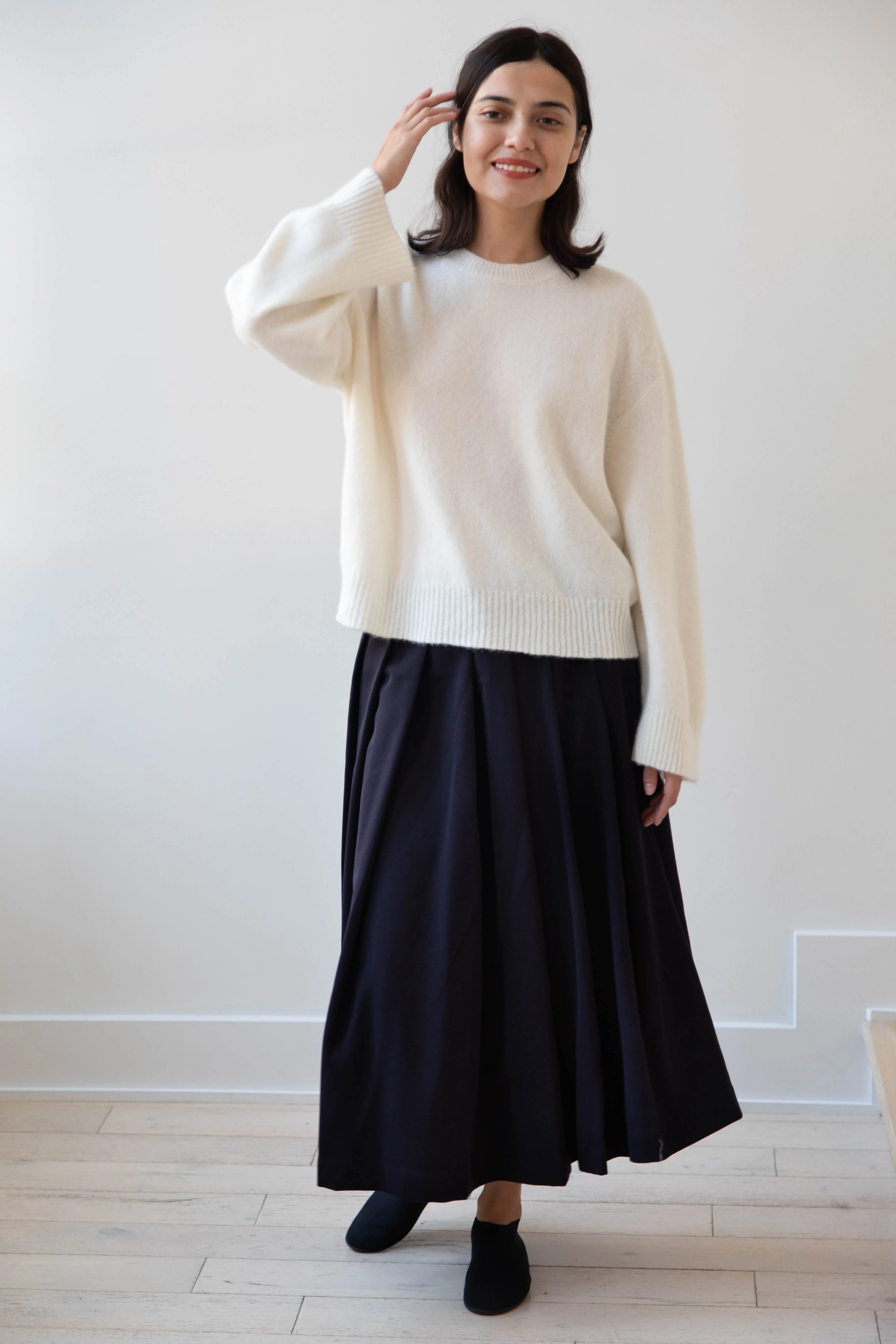 Bergfabel | Matilde Skirt in Navy Wool