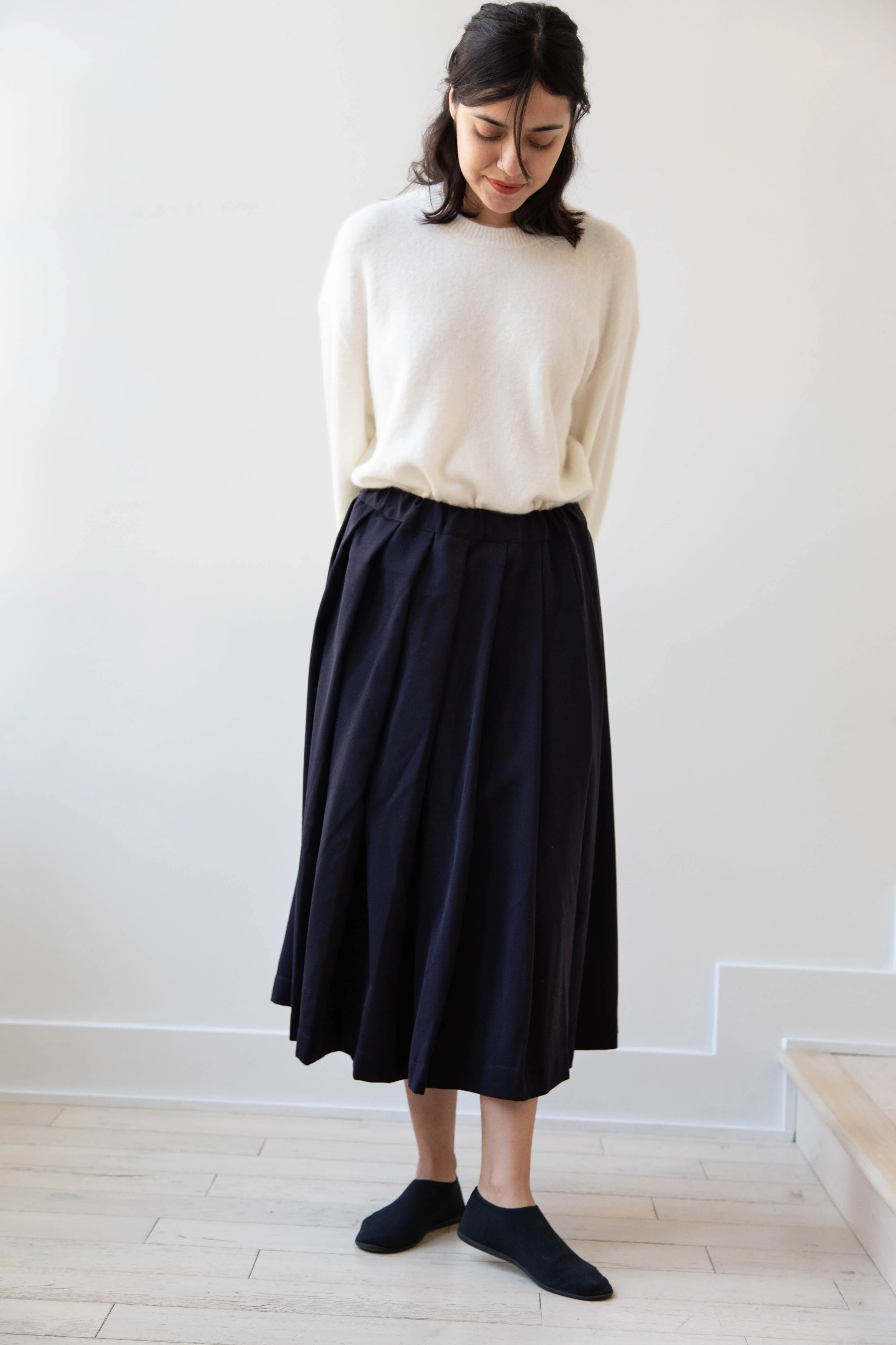 Bergfabel | Matilde Skirt in Navy Wool