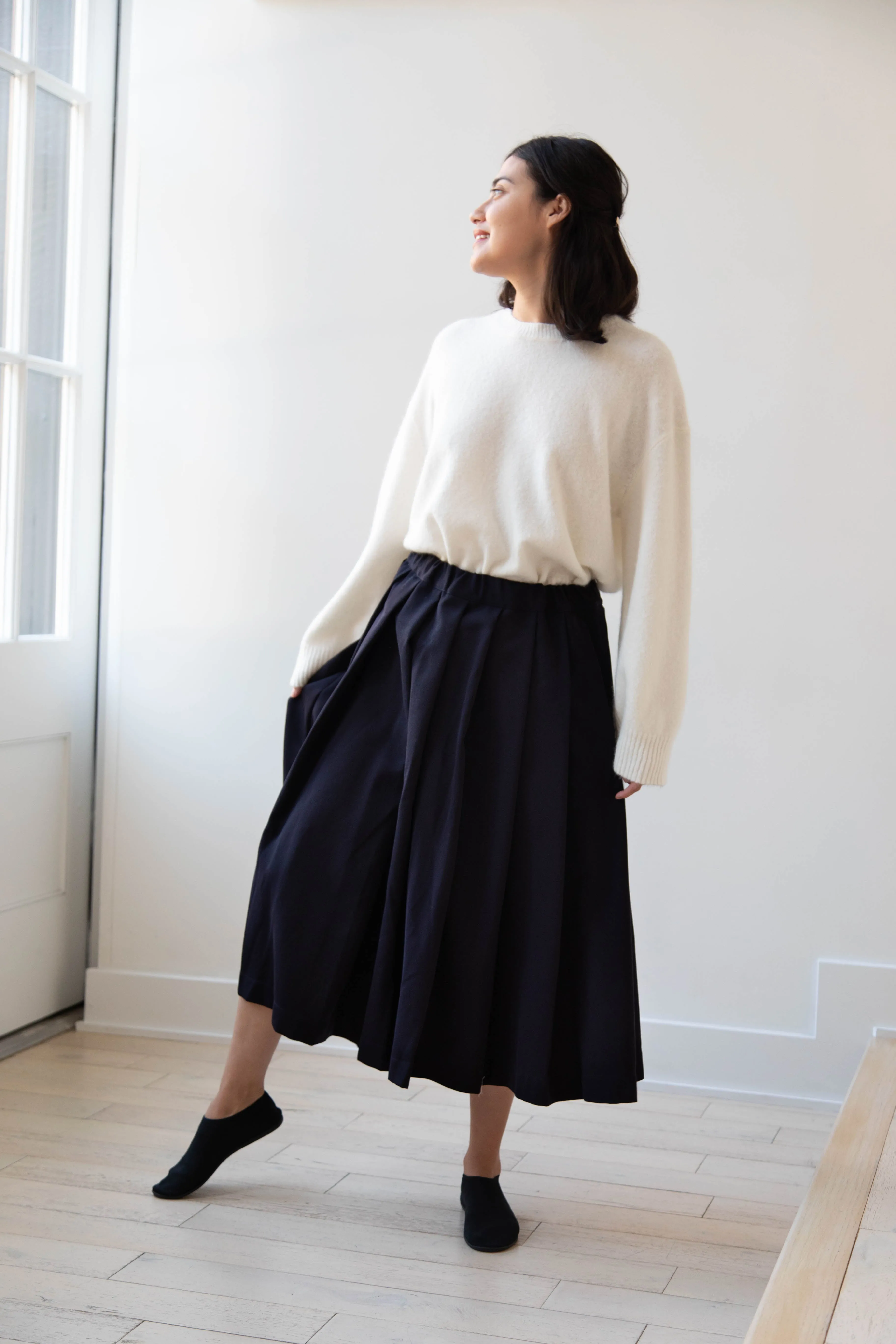 Bergfabel | Matilde Skirt in Navy Wool
