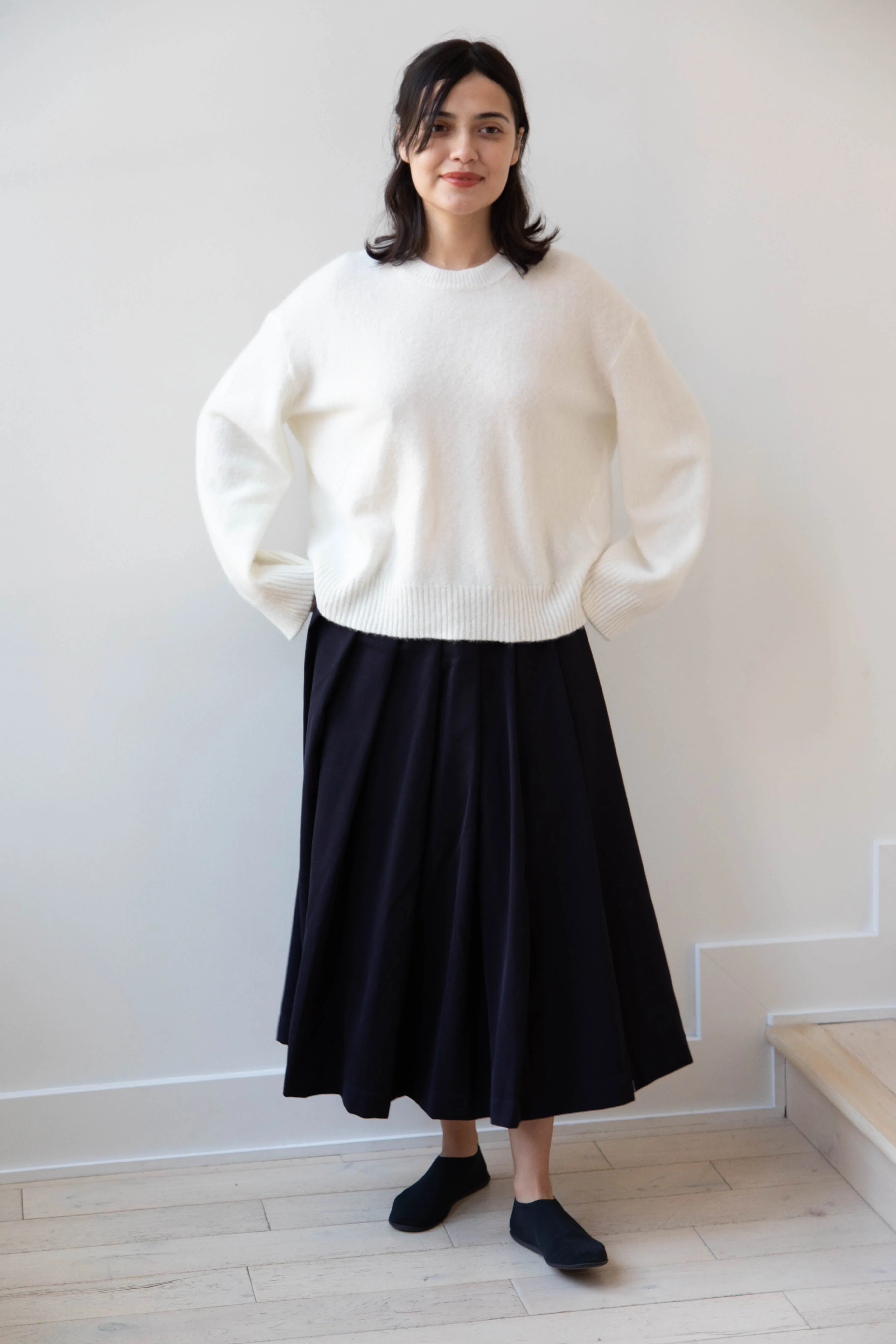 Bergfabel | Matilde Skirt in Navy Wool
