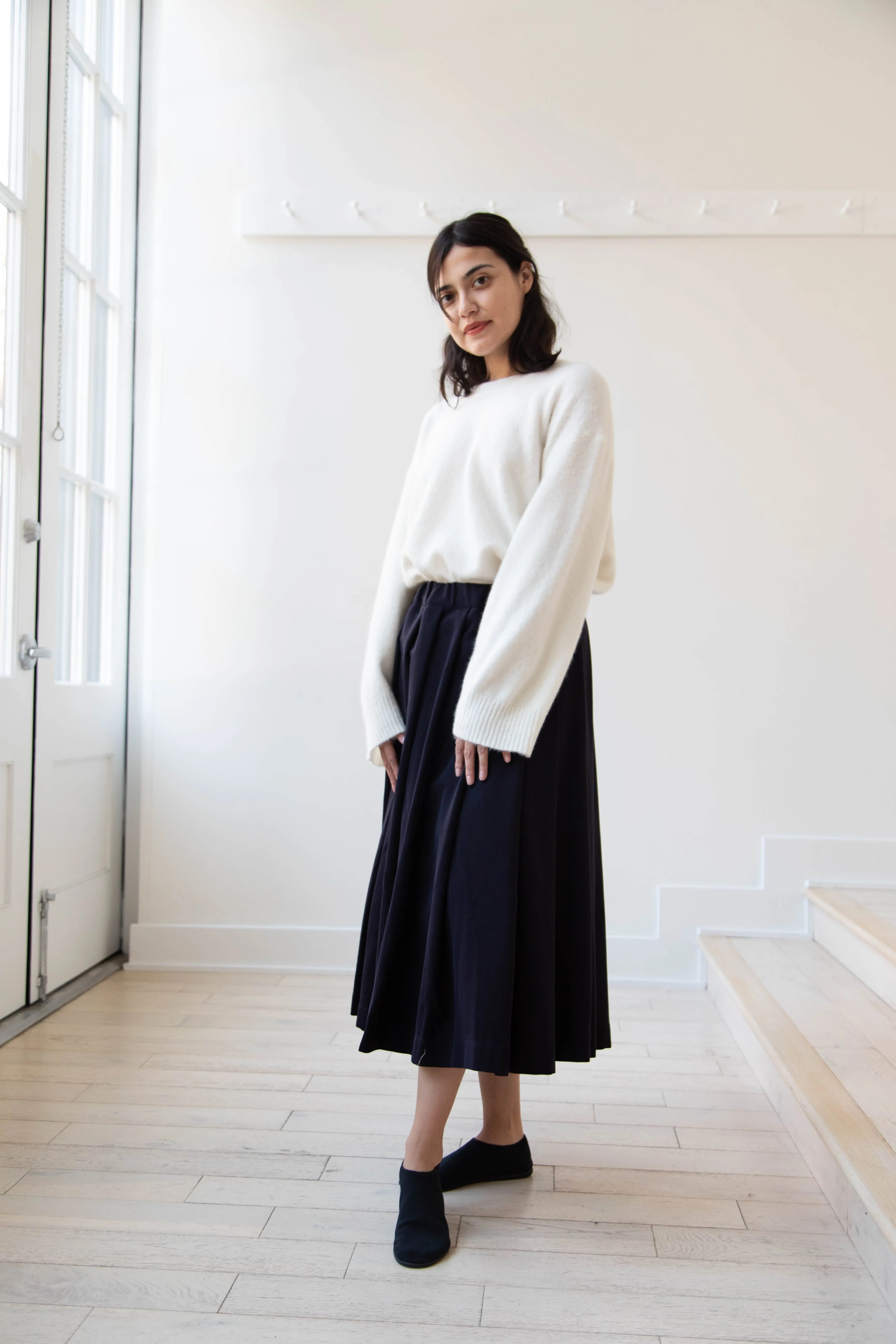 Bergfabel | Matilde Skirt in Navy Wool