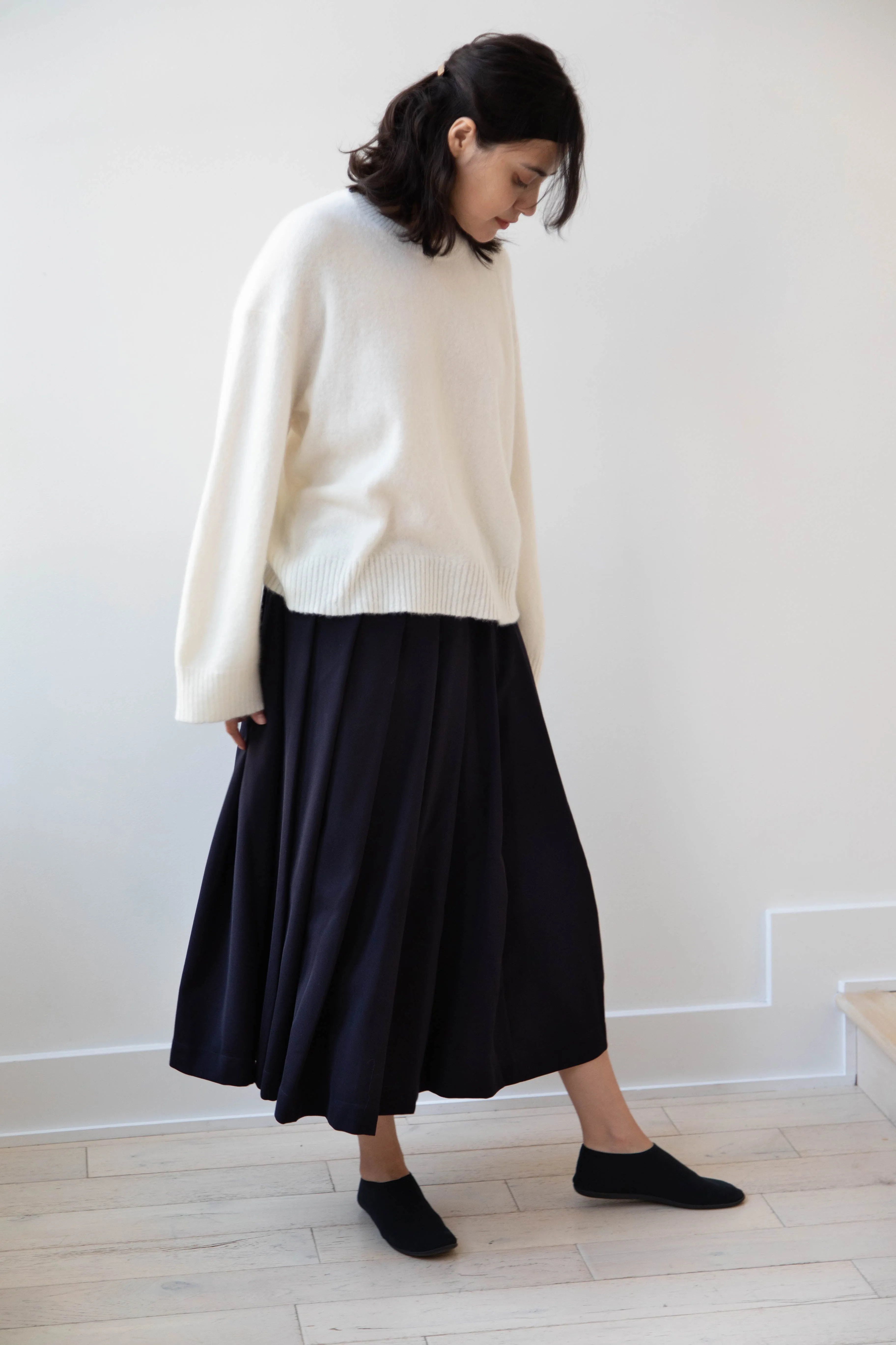 Bergfabel | Matilde Skirt in Navy Wool
