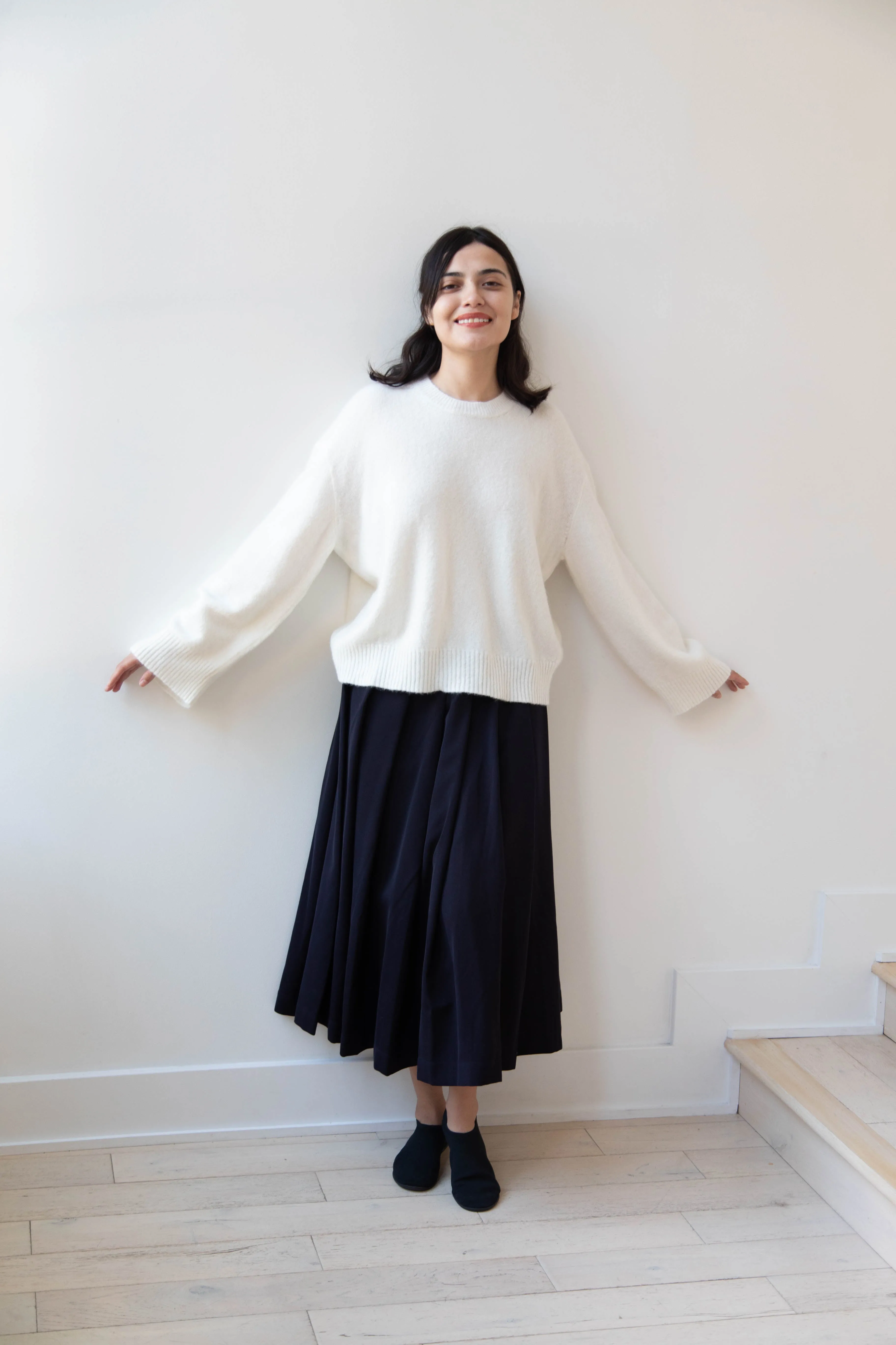 Bergfabel | Matilde Skirt in Navy Wool