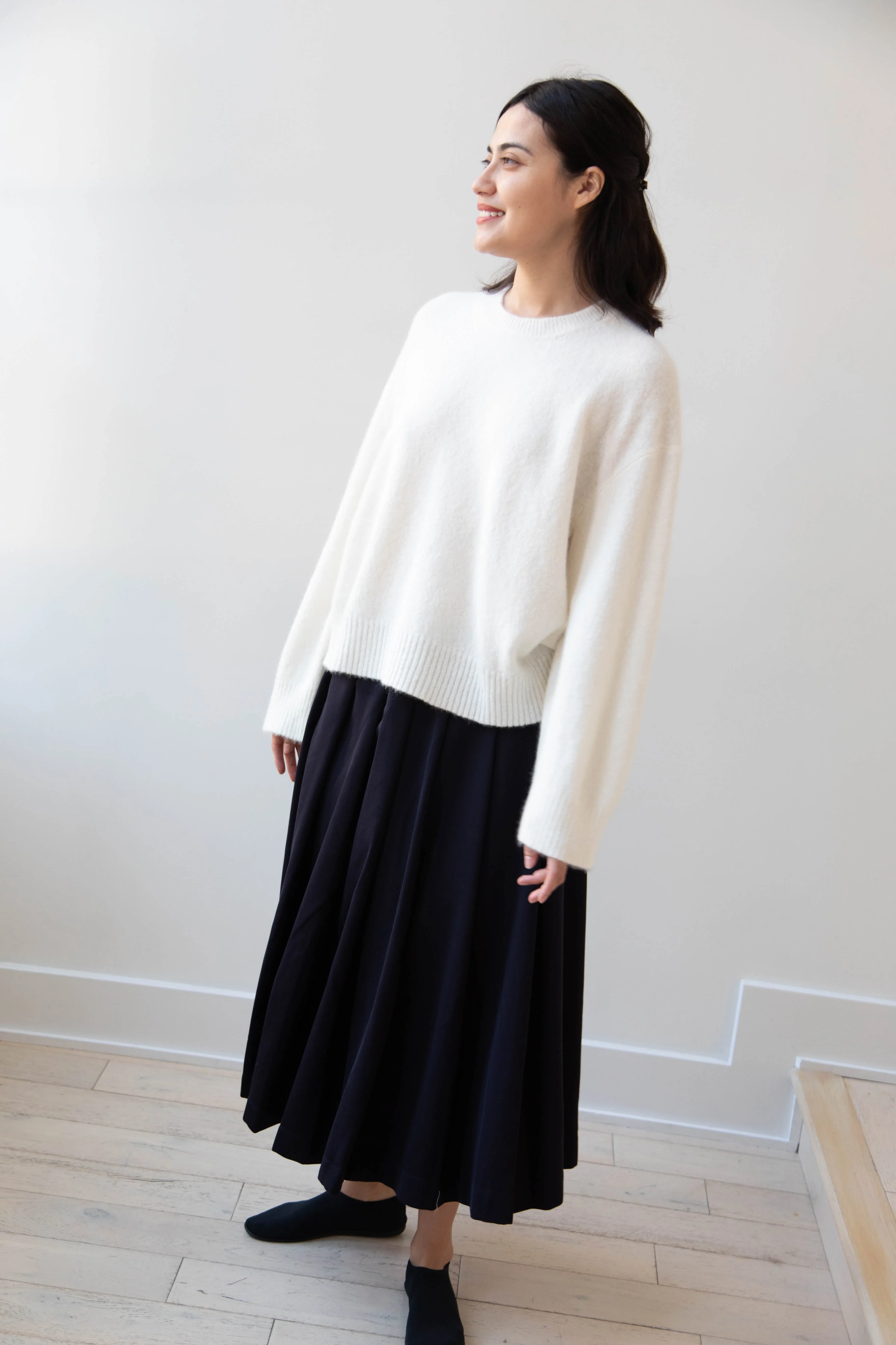 Bergfabel | Matilde Skirt in Navy Wool