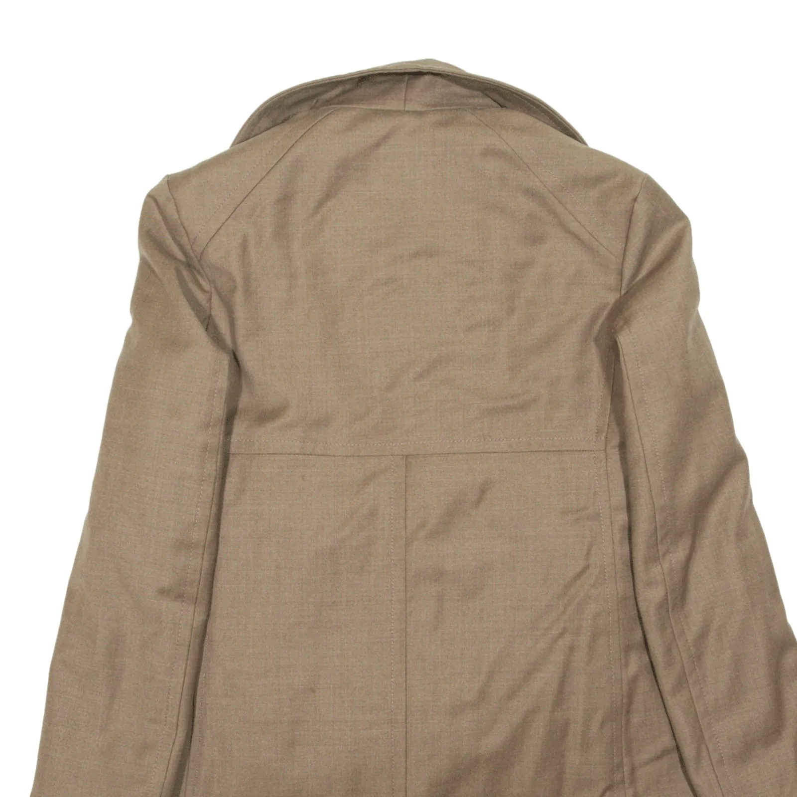 BLAUER USA Gilet Lined Pea Coat Beige Wool Womens S