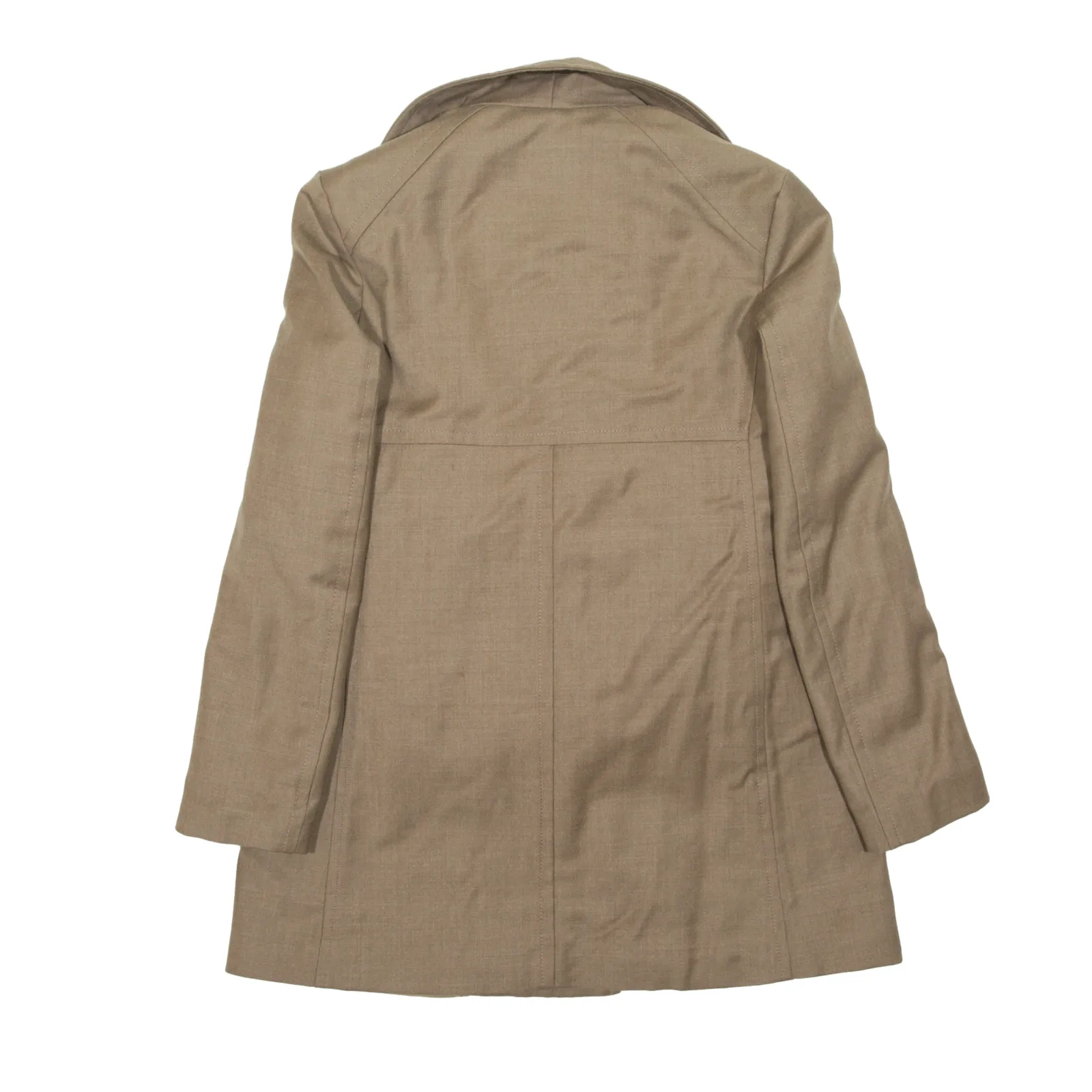 BLAUER USA Gilet Lined Pea Coat Beige Wool Womens S