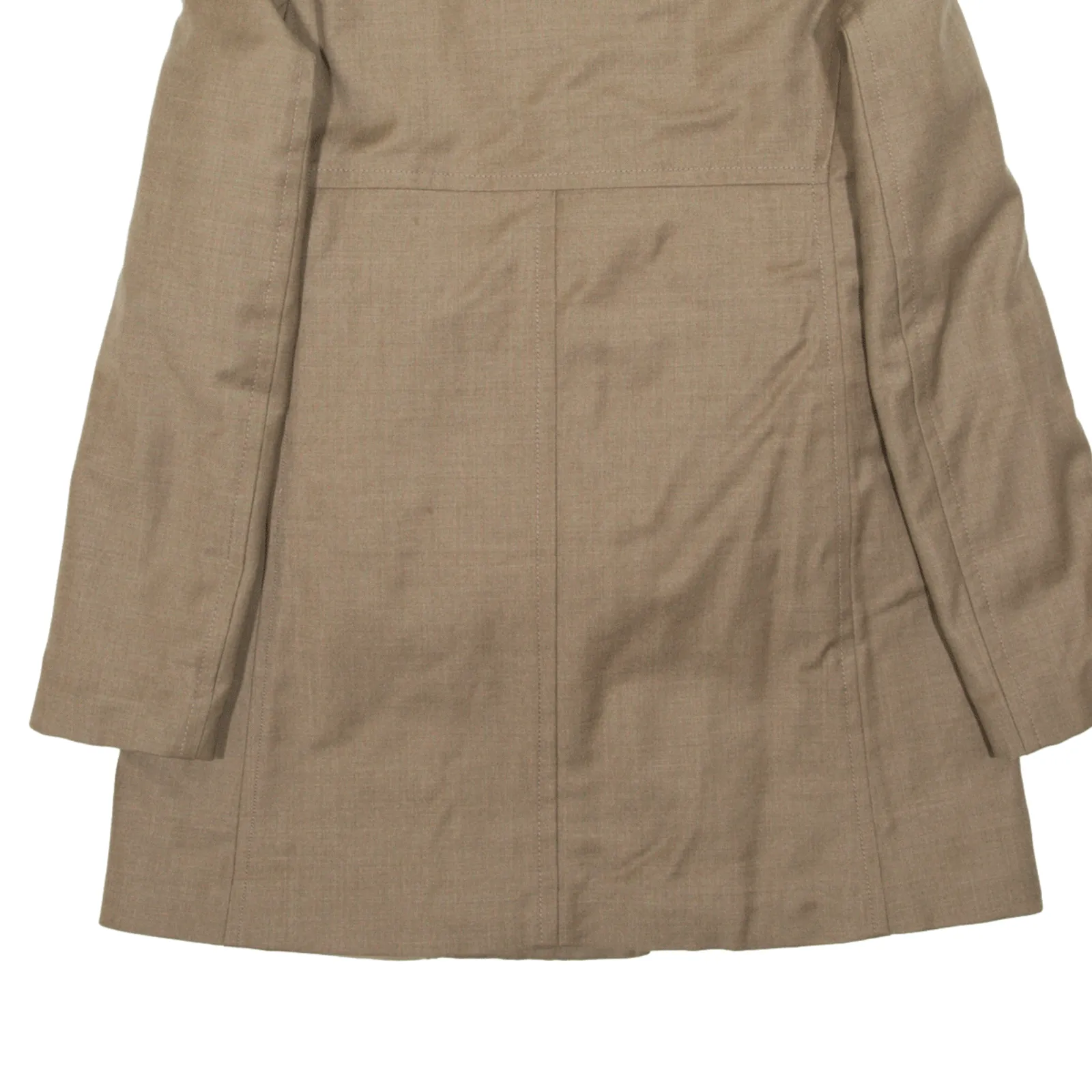 BLAUER USA Gilet Lined Pea Coat Beige Wool Womens S