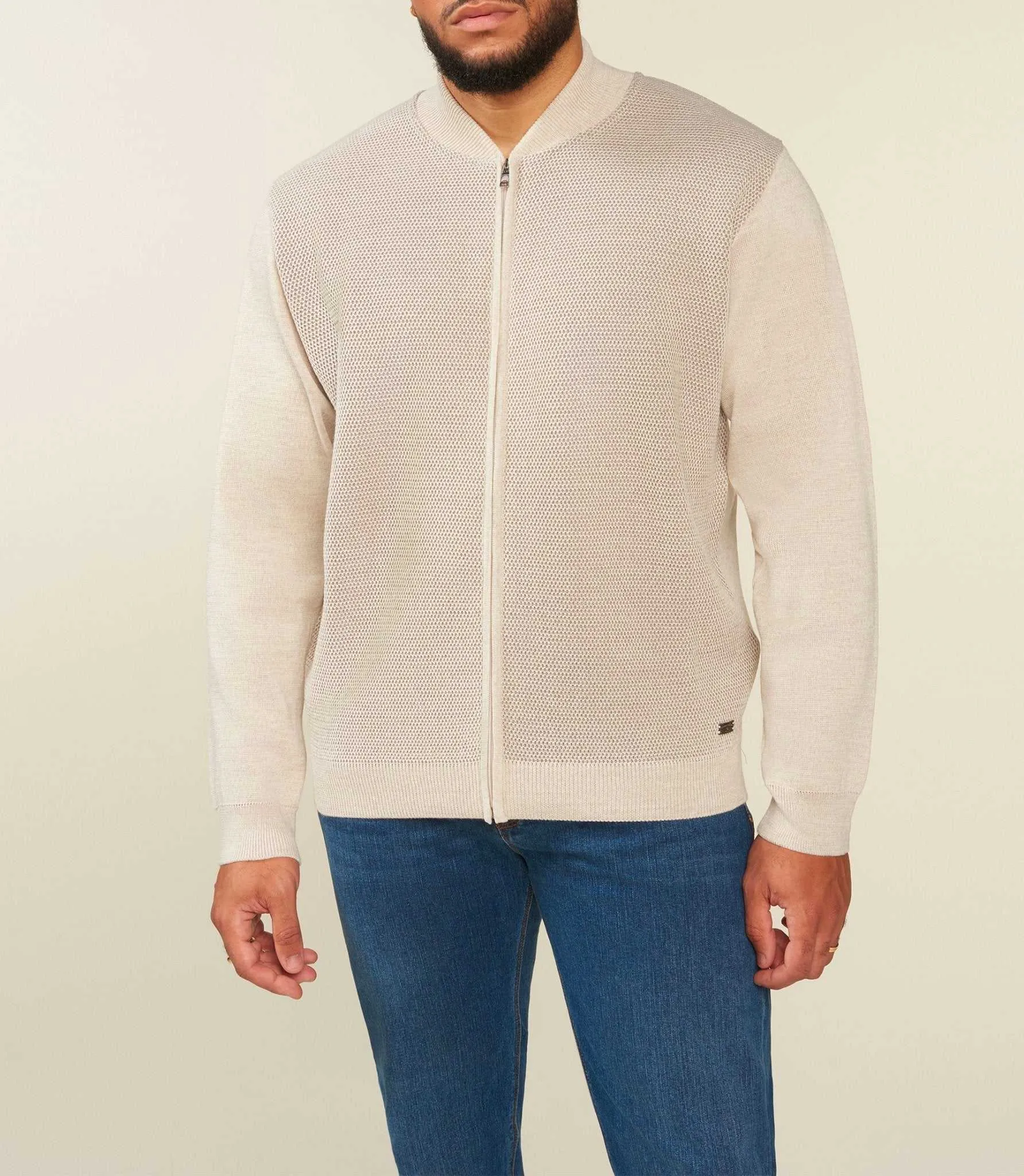 Gilet zippé beige col teddy BAOBT