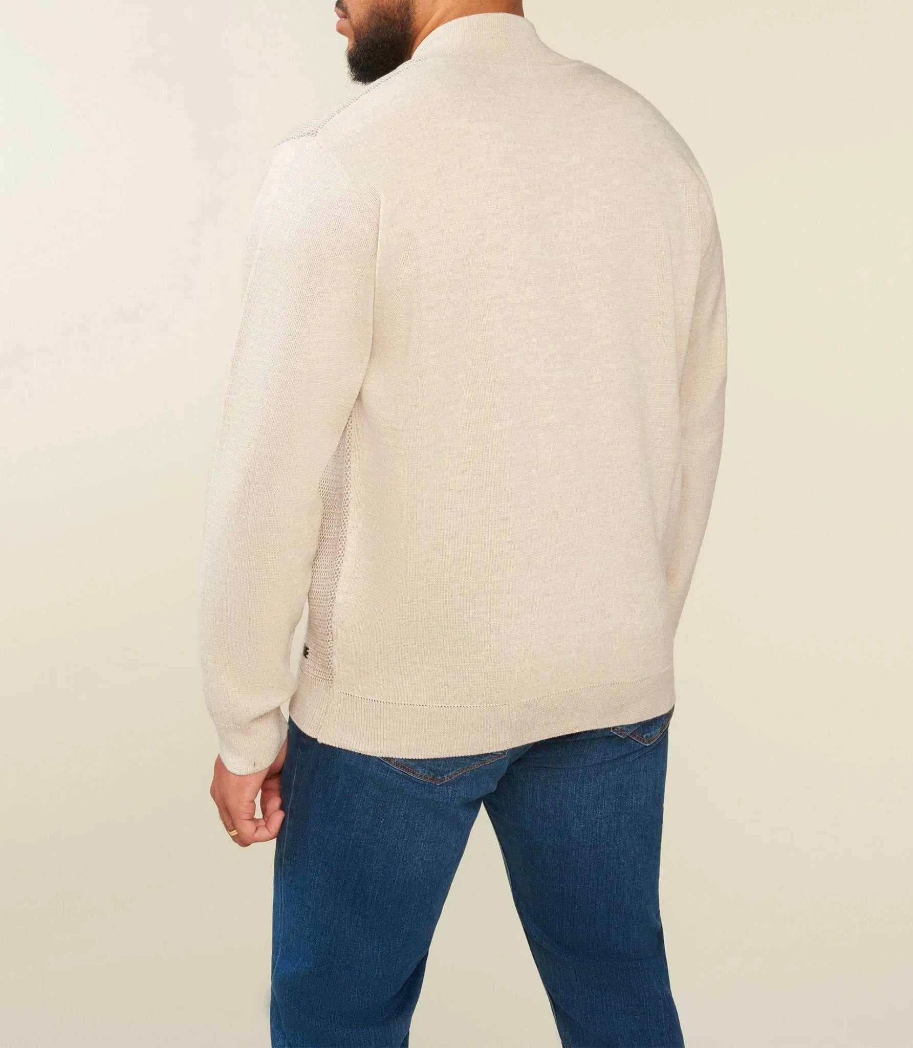 Gilet zippé beige col teddy BAOBT