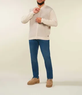 Gilet zippé beige col teddy BAOBT