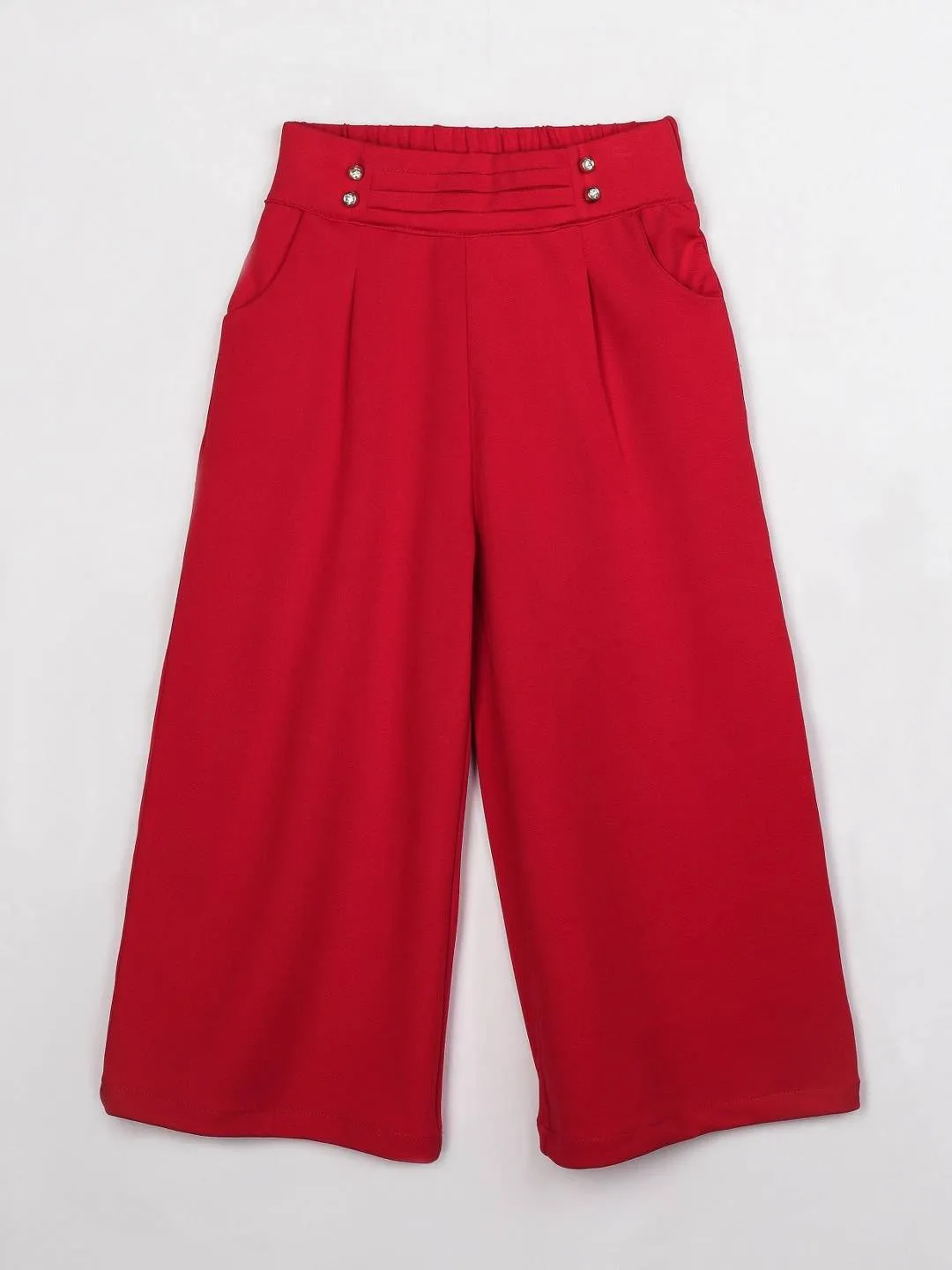 Girls Red Regular Culotte 12548