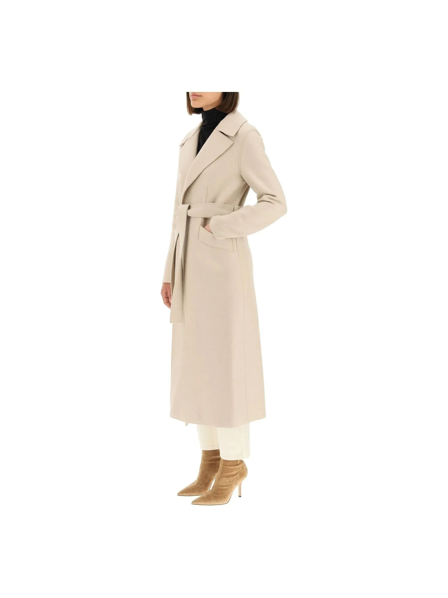 Long Pressed Wool Coat