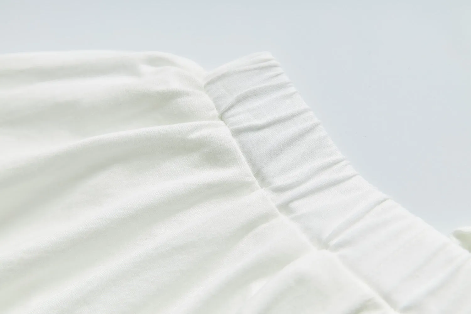 National Day NDP 2024 Red Top - Baby Kids Plain White Pleated Detail Skort Culottes Shorts Skirt 100% Cotton Bottom National Day Outfit
