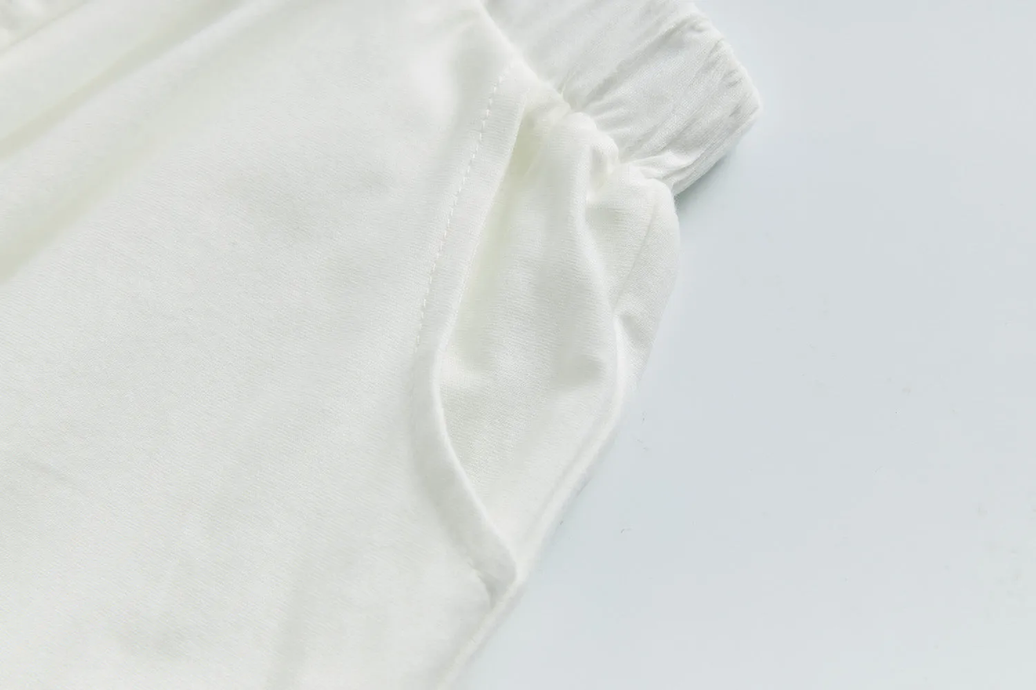 National Day NDP 2024 Red Top - Baby Kids Plain White Pleated Detail Skort Culottes Shorts Skirt 100% Cotton Bottom National Day Outfit