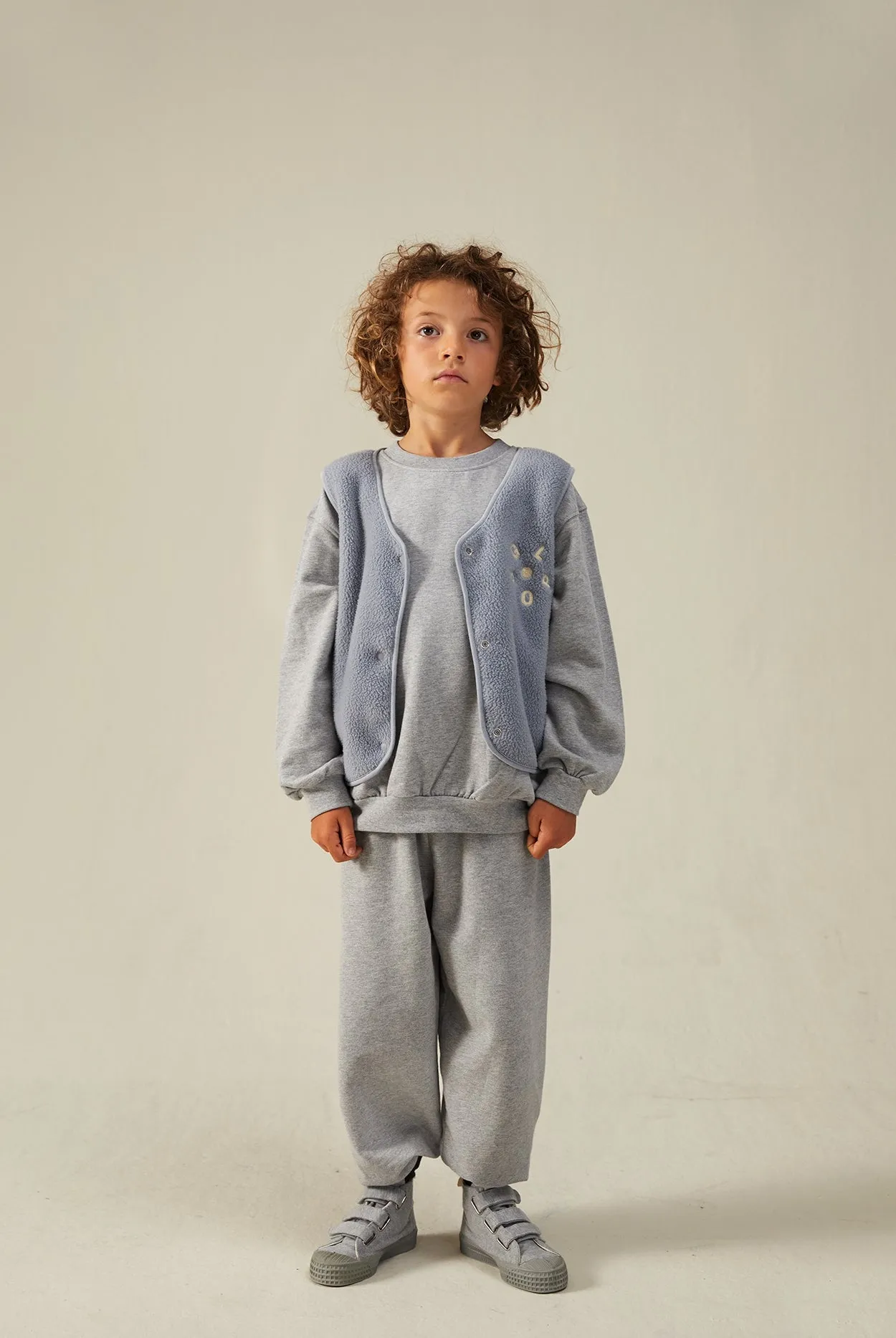 POP Teddy Gilet | Stone Grey