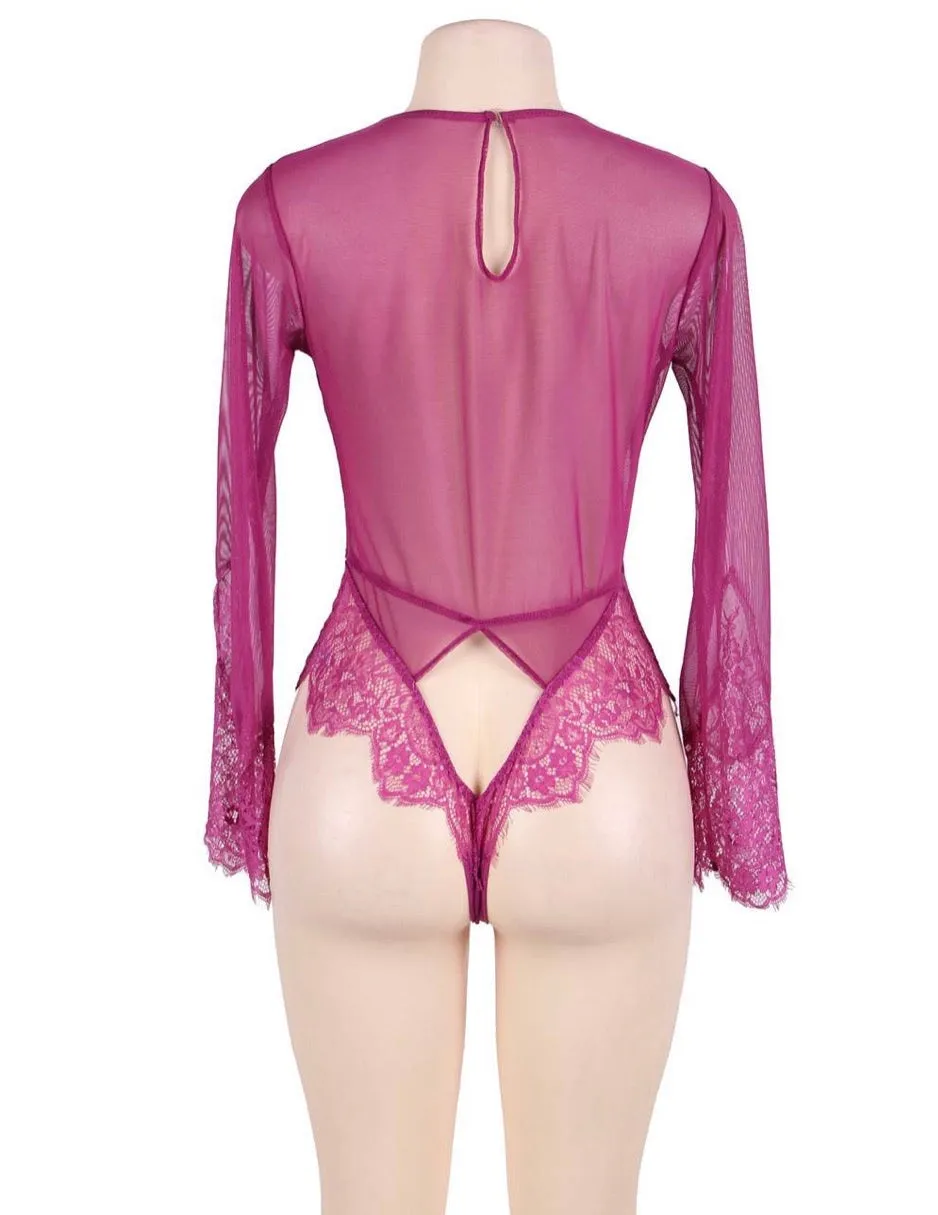 Purple Lace Teddy