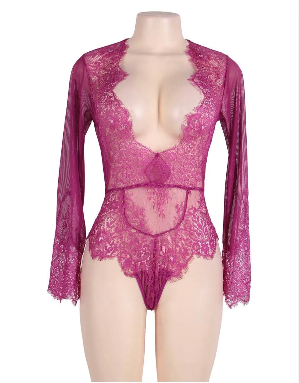 Purple Lace Teddy