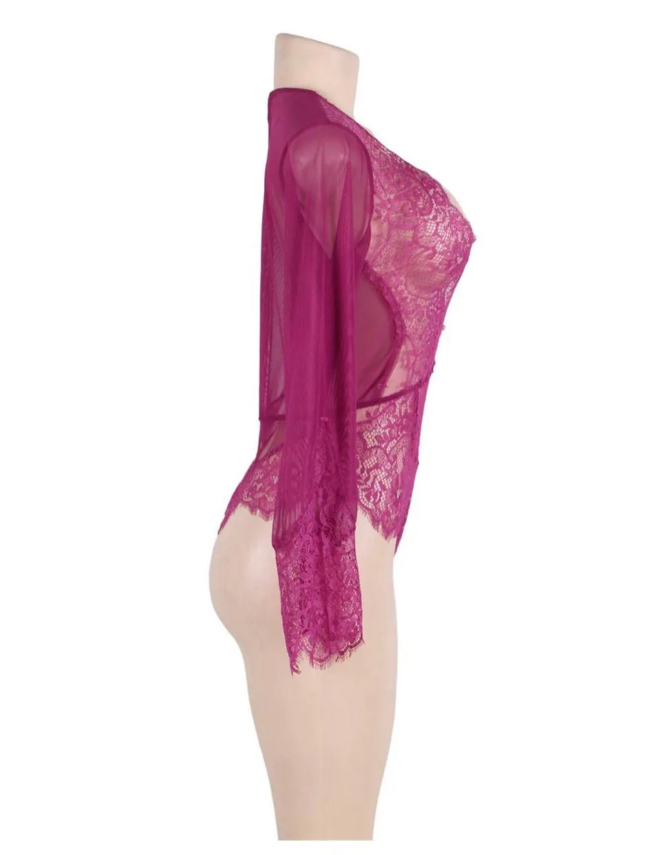 Purple Lace Teddy