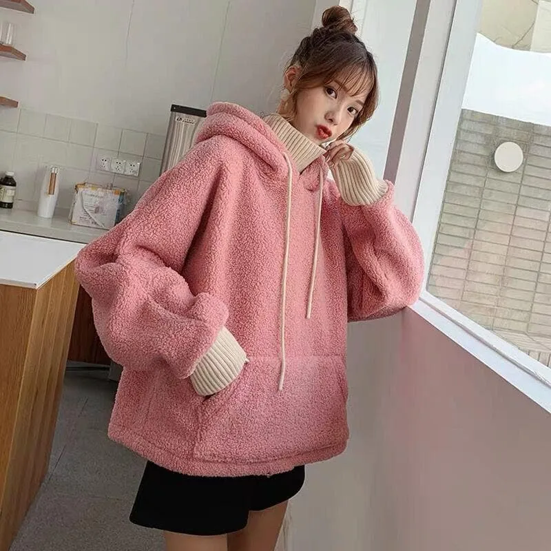 "GREAT HOWEVER" 2-in-1 Teddy Hoodie