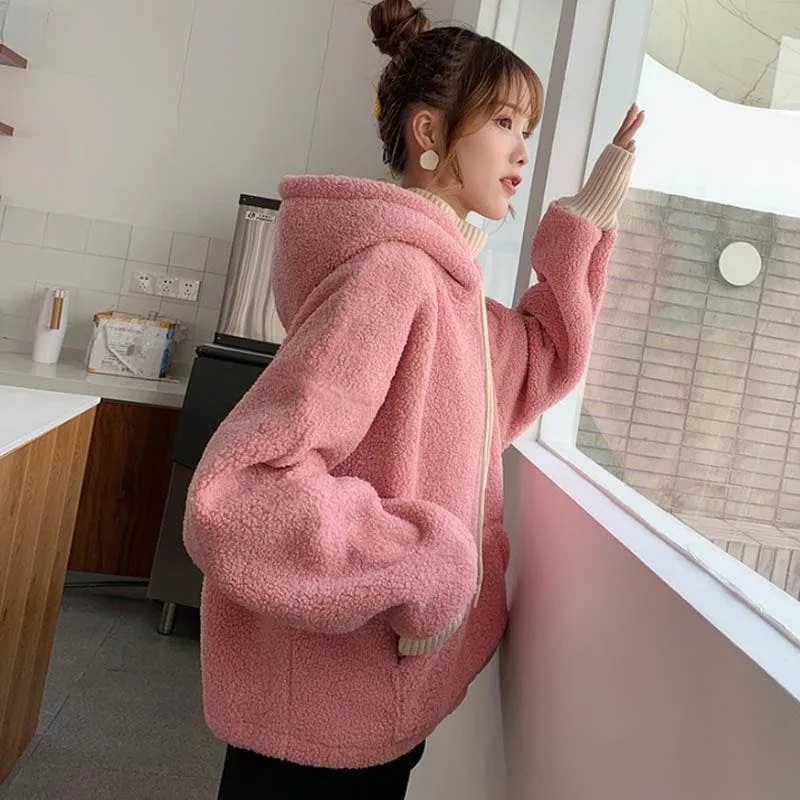 "GREAT HOWEVER" 2-in-1 Teddy Hoodie