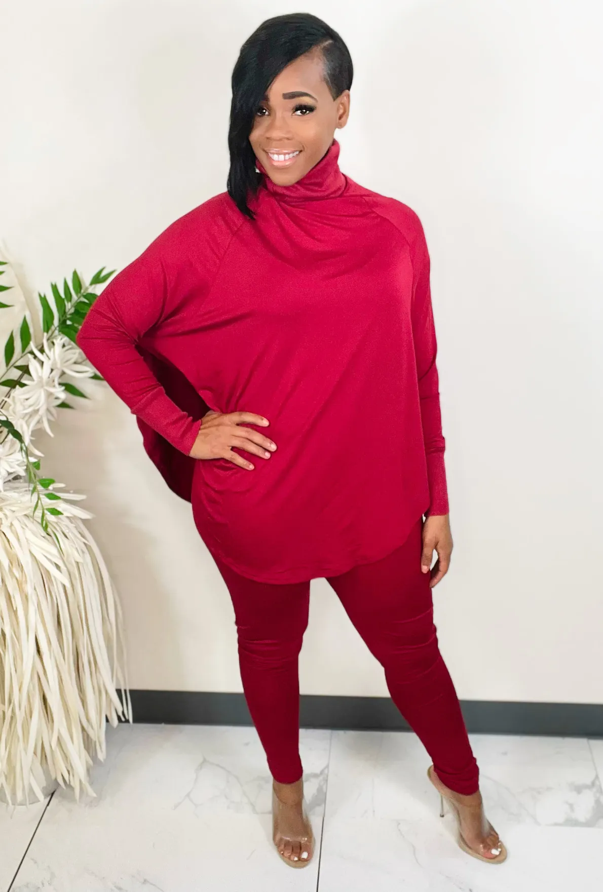 Shana -Turtleneck Pants Set
