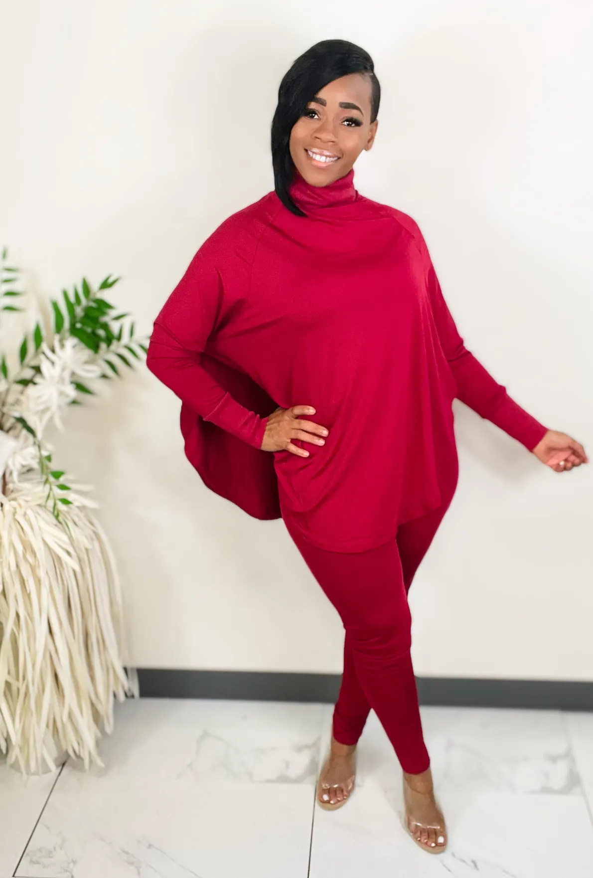 Shana -Turtleneck Pants Set