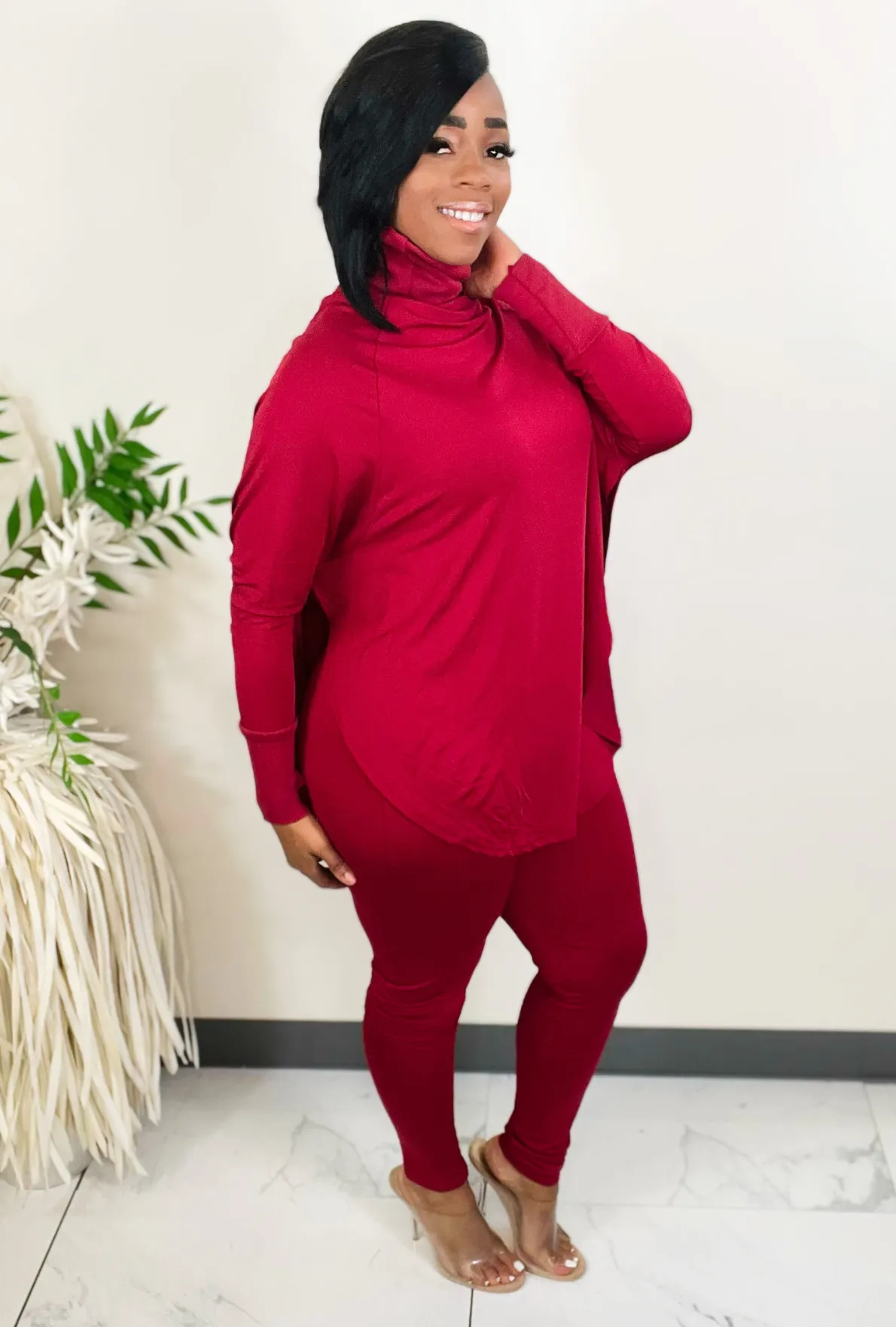 Shana -Turtleneck Pants Set