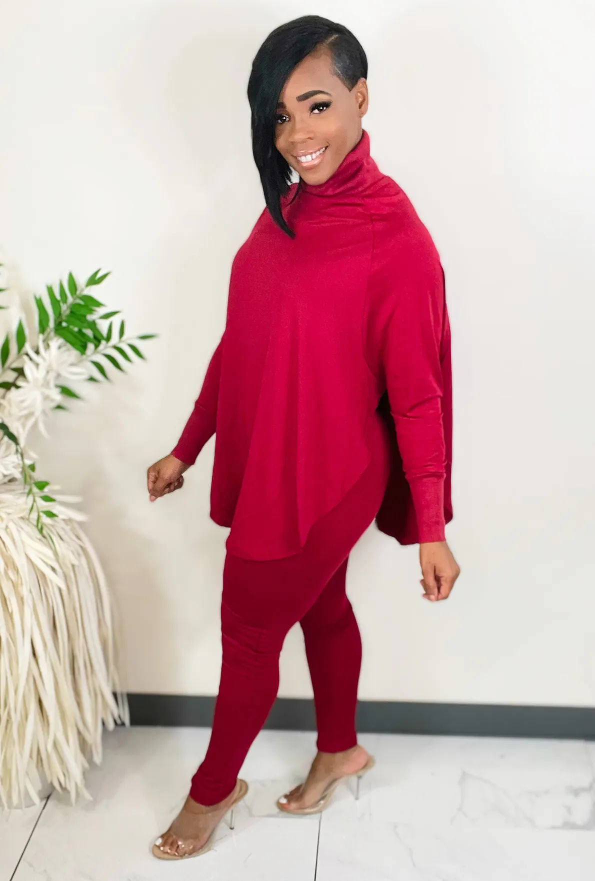 Shana -Turtleneck Pants Set
